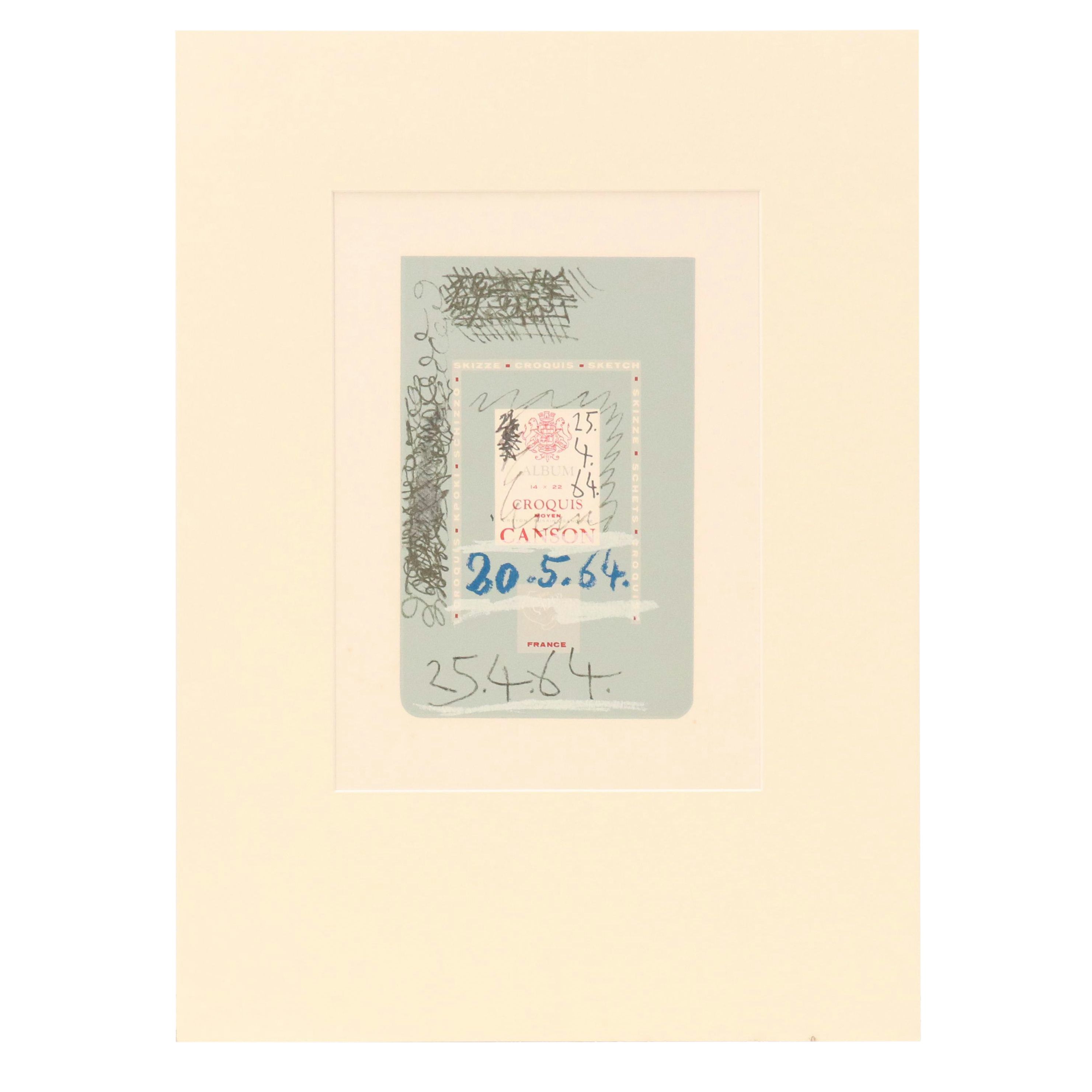 Pablo Picasso Lithographic Plate from "Le Goût du Bonheur," 1970