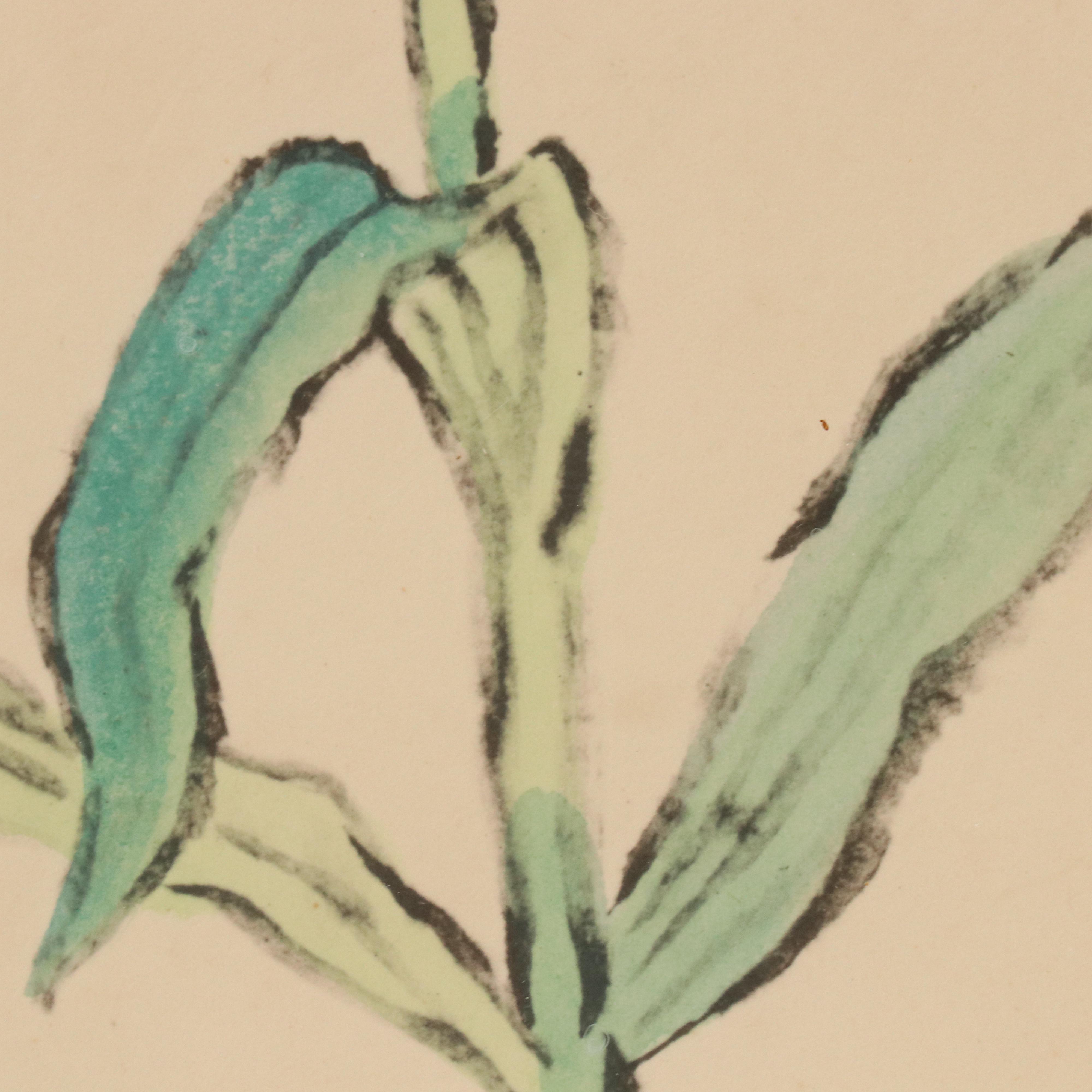 After Saneatsu Mushanokoji "Day Lily" Reproduction Print