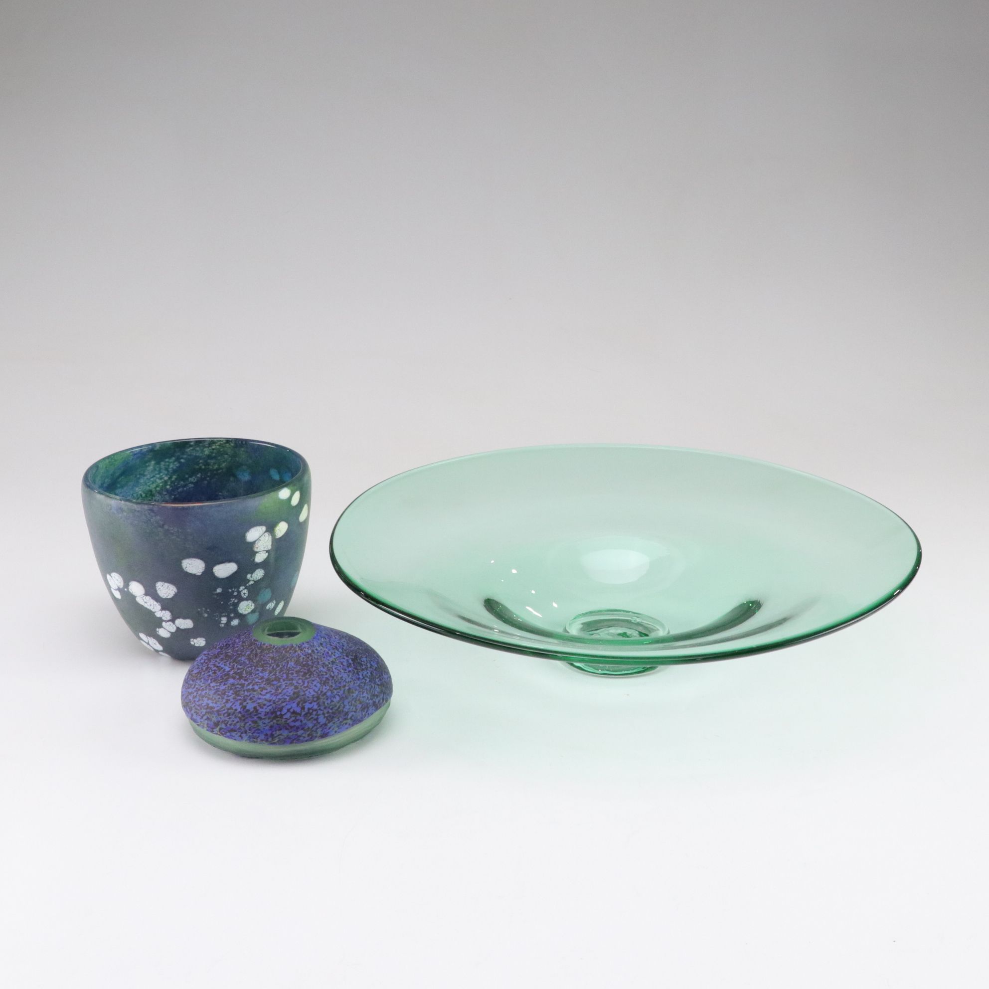 Art Glass Vases and Bowl, 21st Century