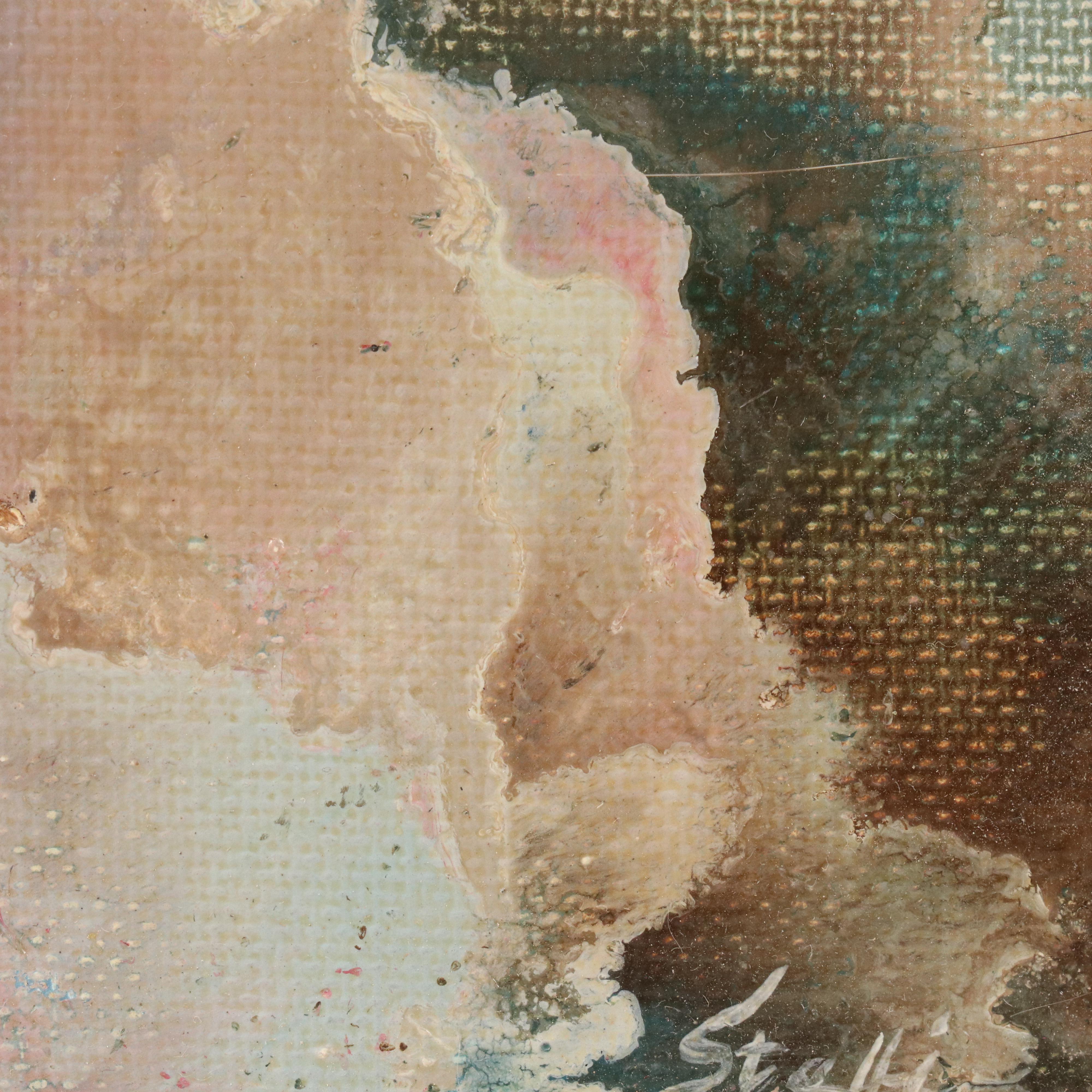 Oil Painting of Two Fish, Late 20th Century