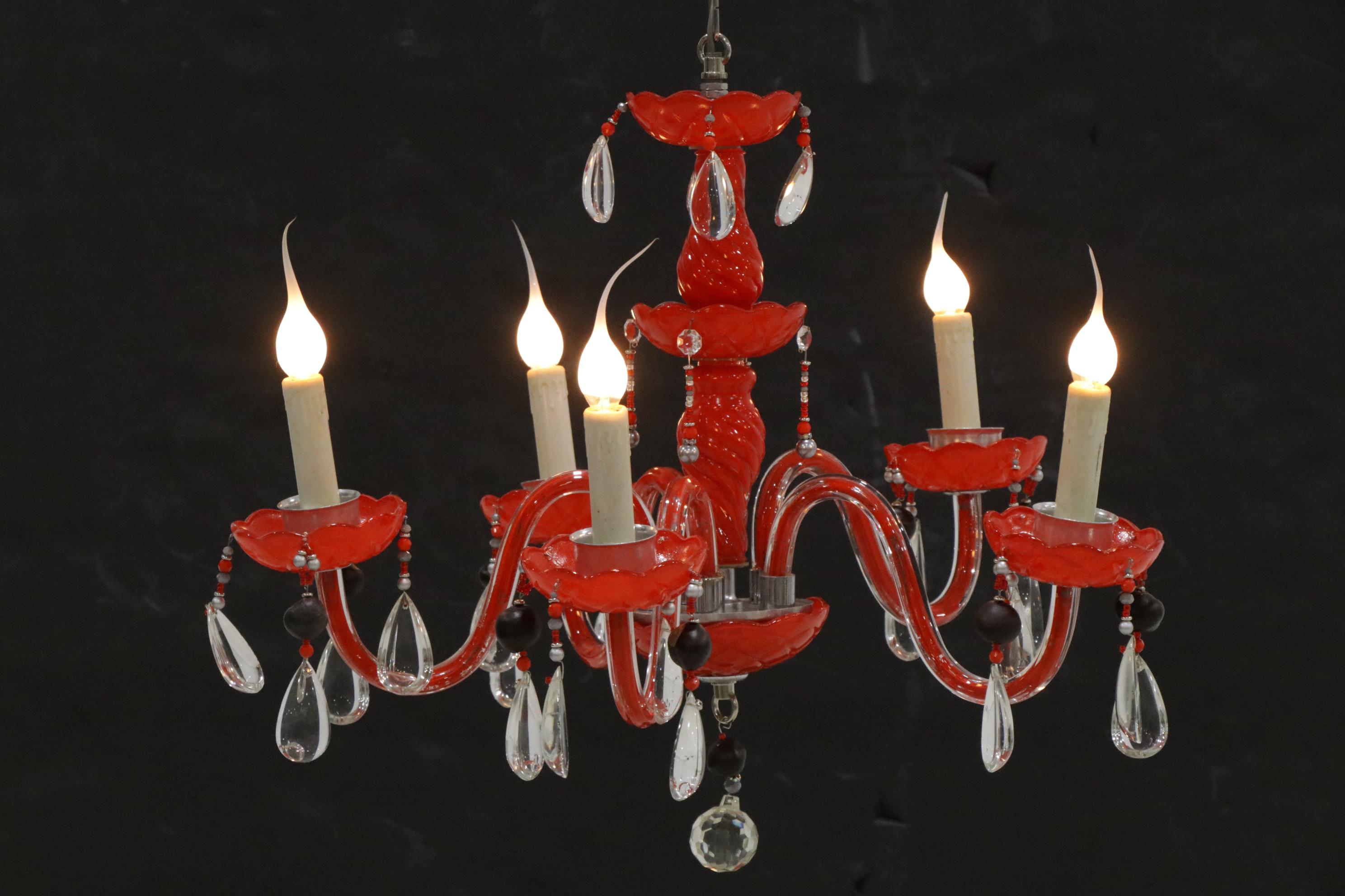 Ohio State Buckeye Fan Room or Tailgate Crystal Chandelier With  Real Buckeyes