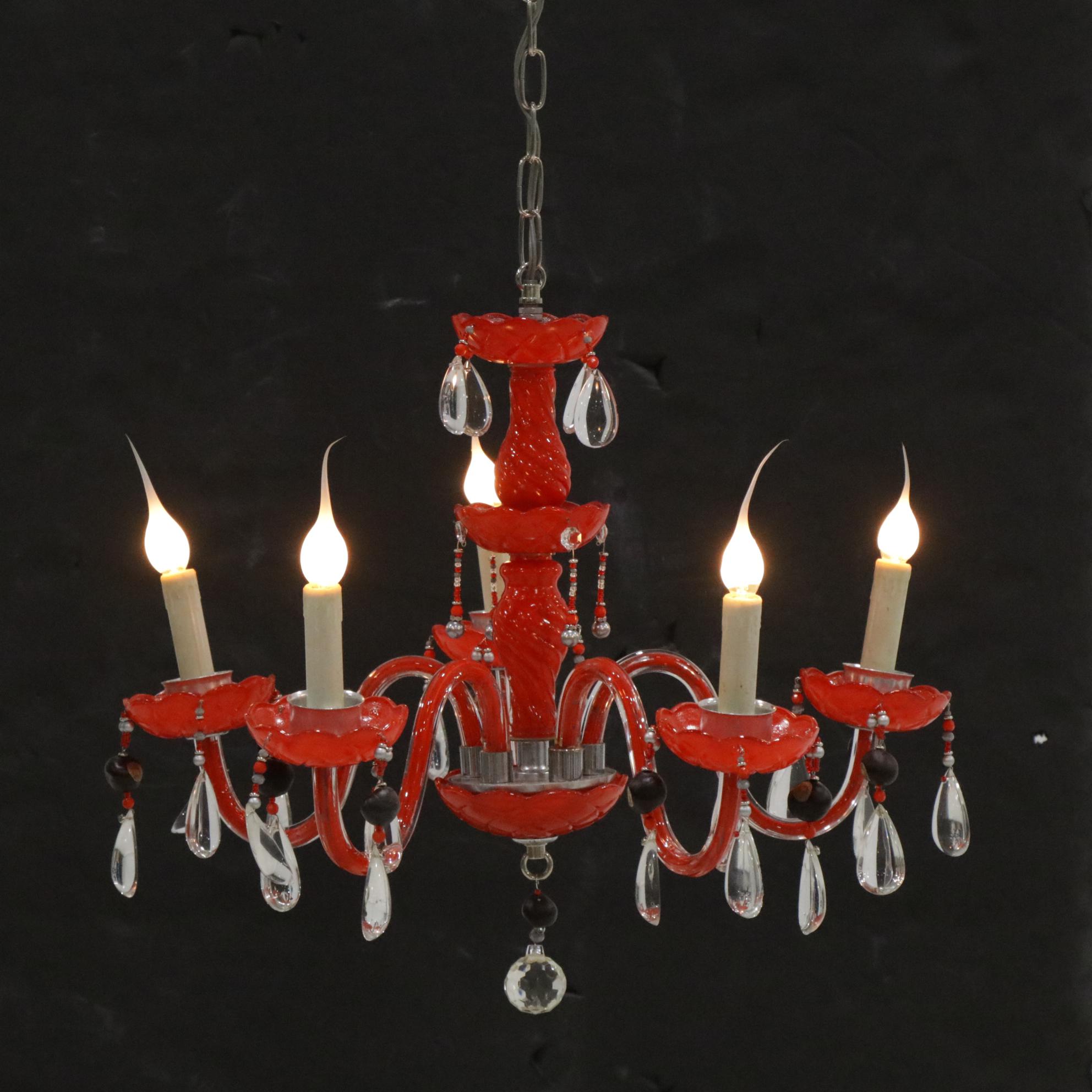 Ohio State Buckeye Fan Room or Tailgate Crystal Chandelier With  Real Buckeyes