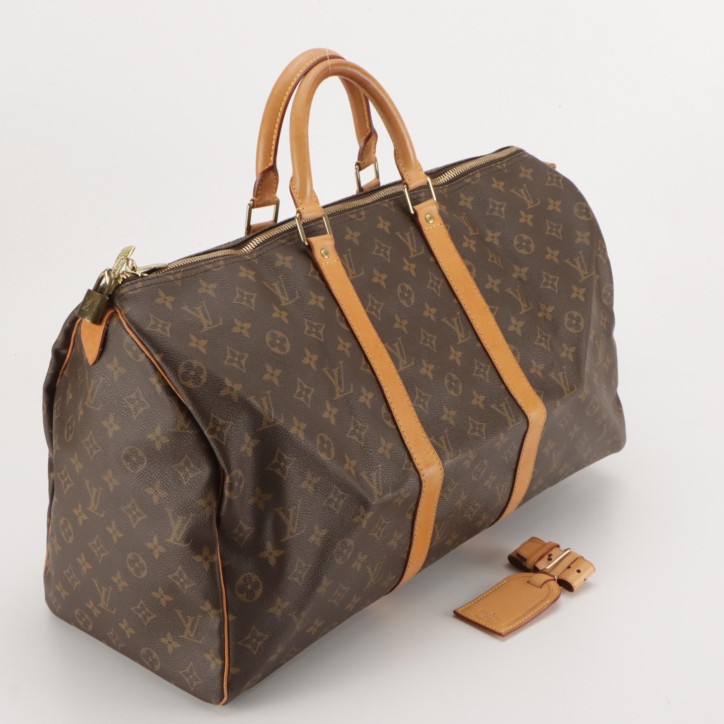 Louis Vuitton Keepall Bandoulière 50 in Monogram Canvas and Vachetta Leather