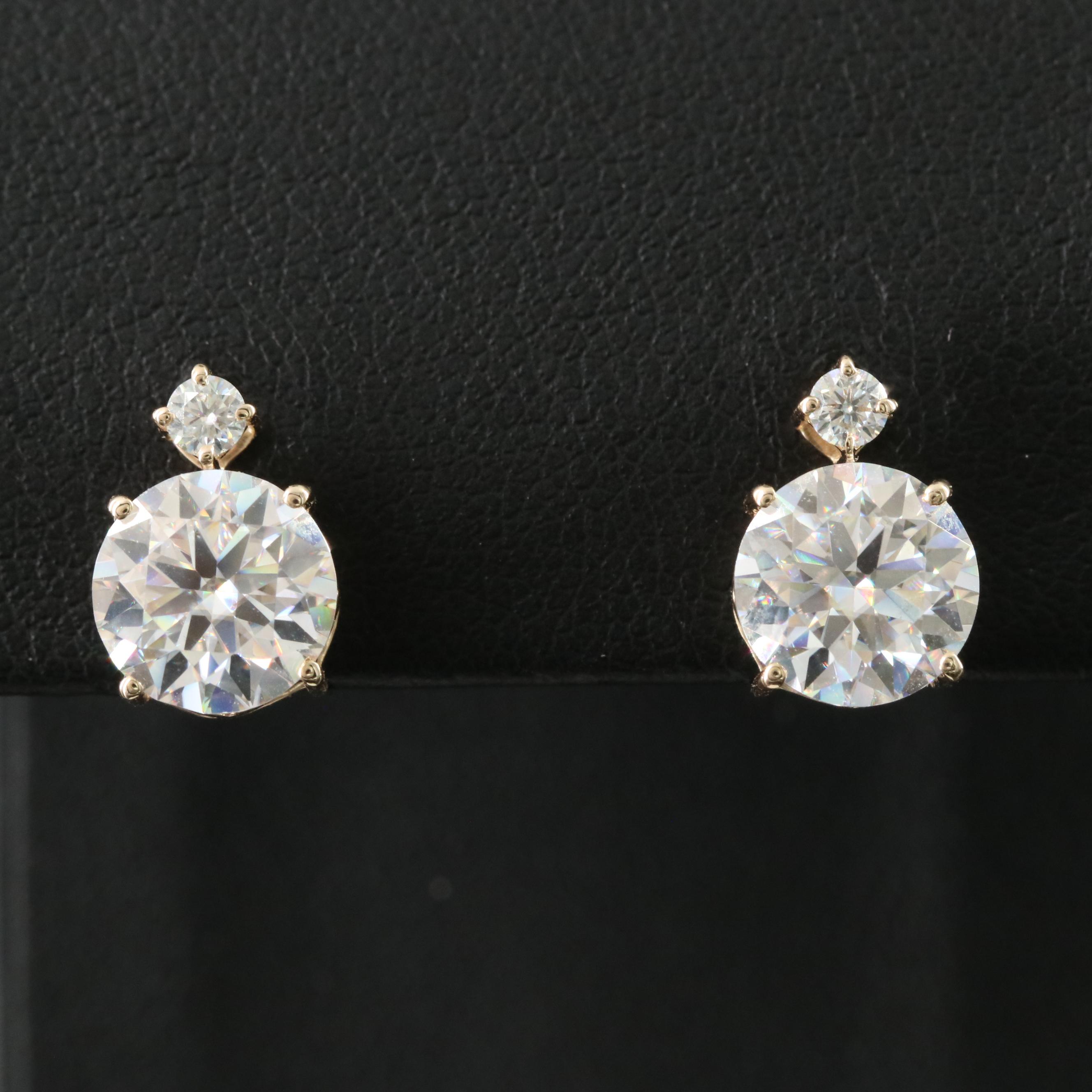 14K Moissanite Stud Earrings