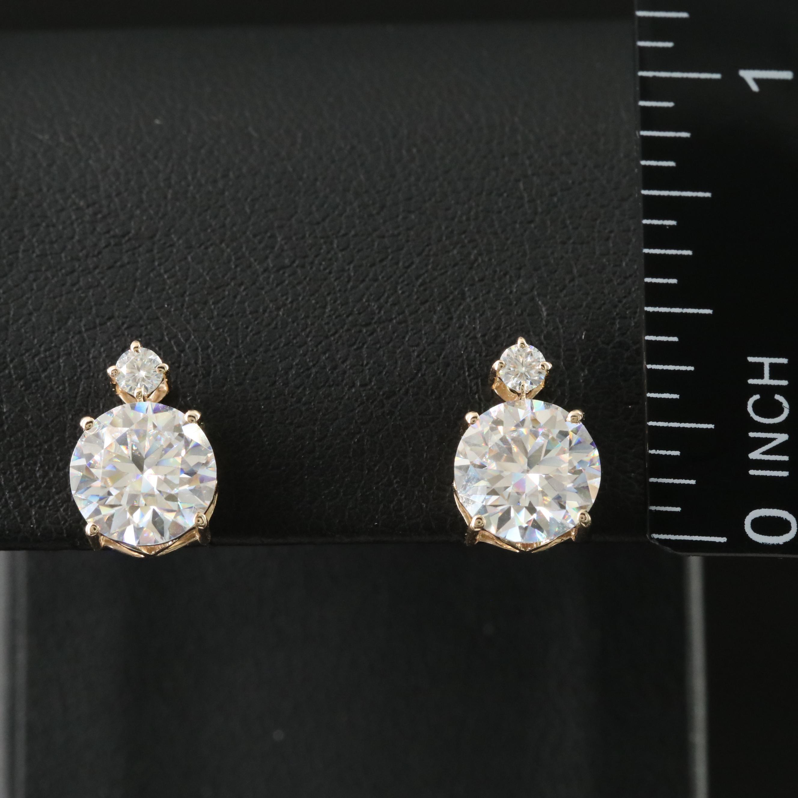 14K Moissanite Stud Earrings