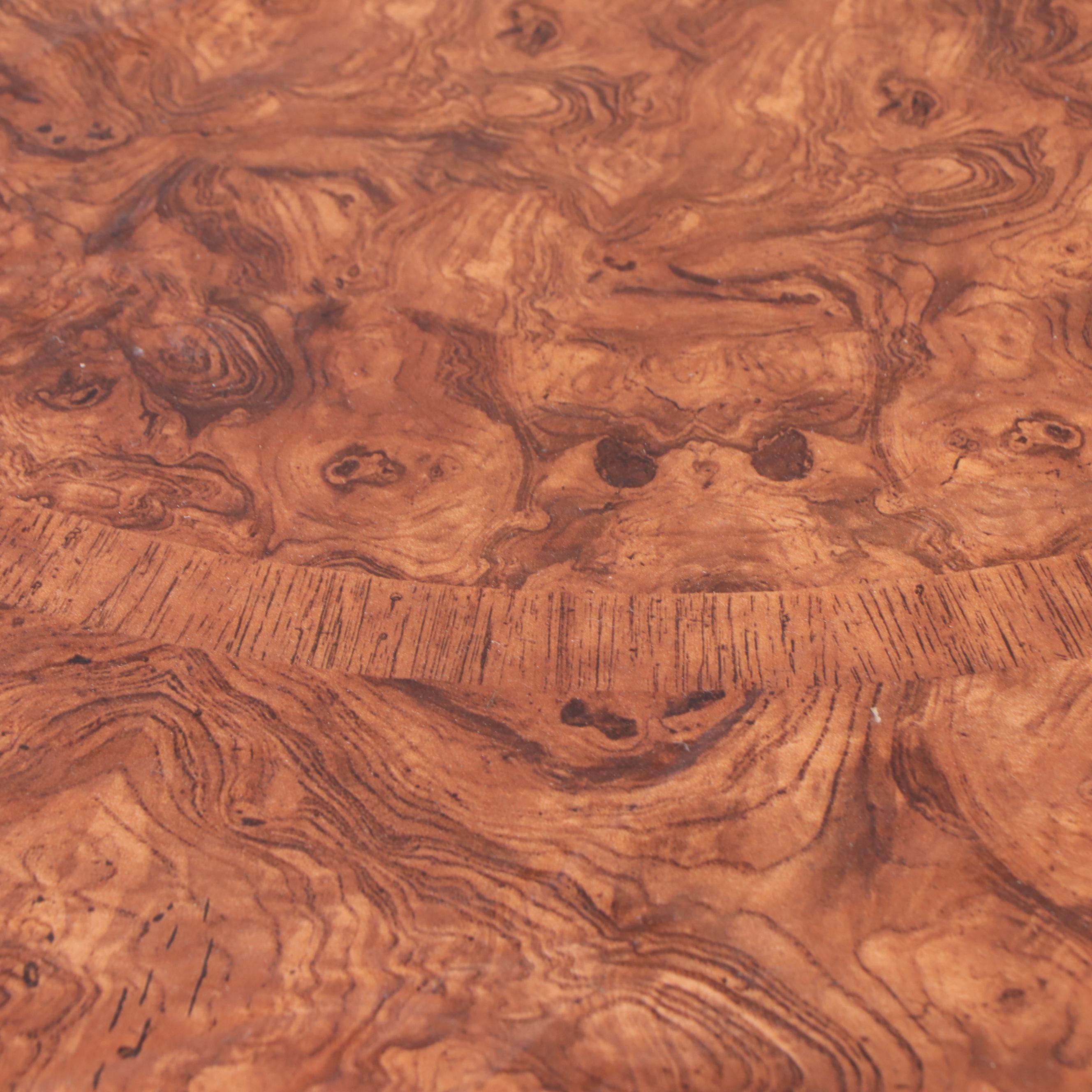 Patinated Copper Top Pedestal Side Table