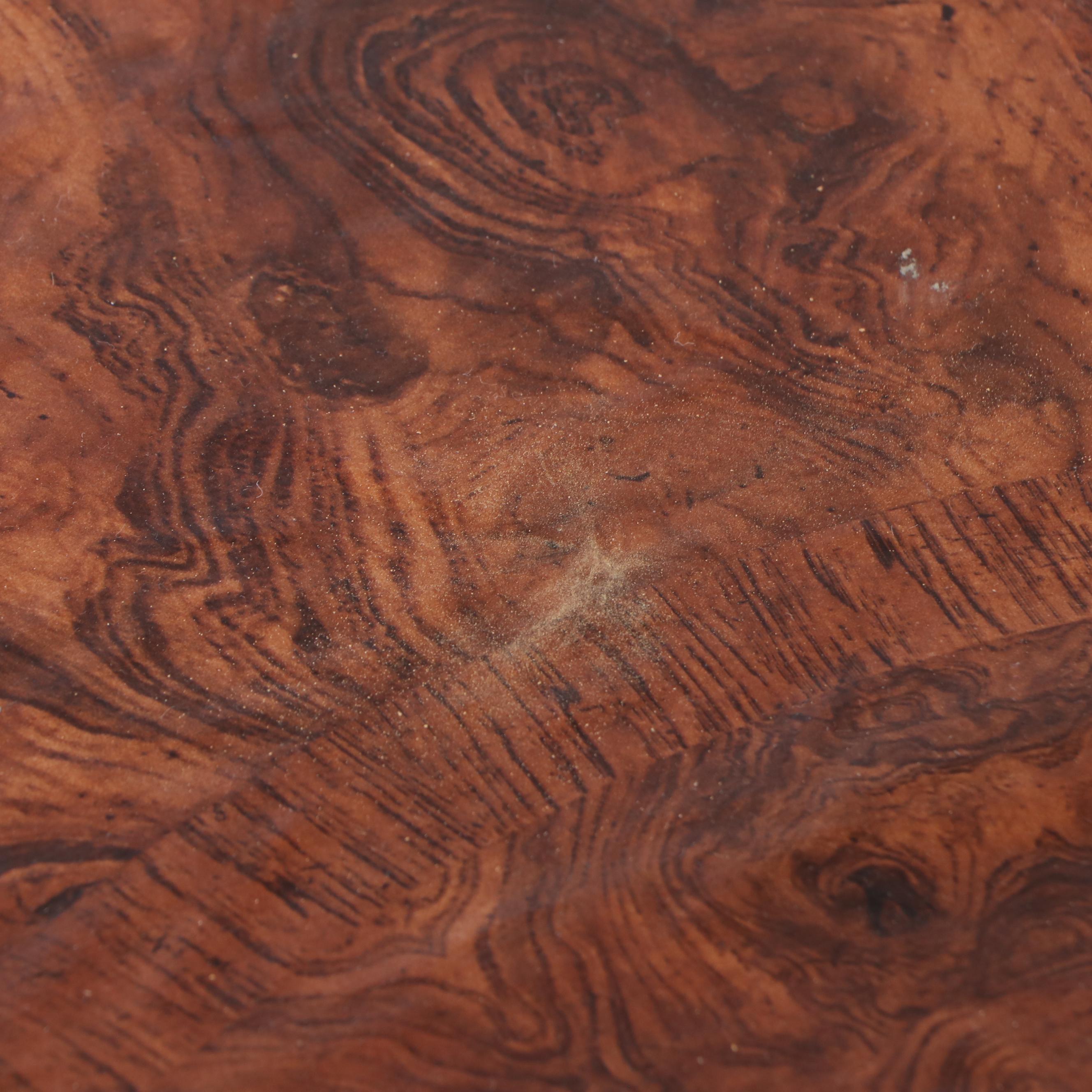 Patinated Copper Top Pedestal Side Table