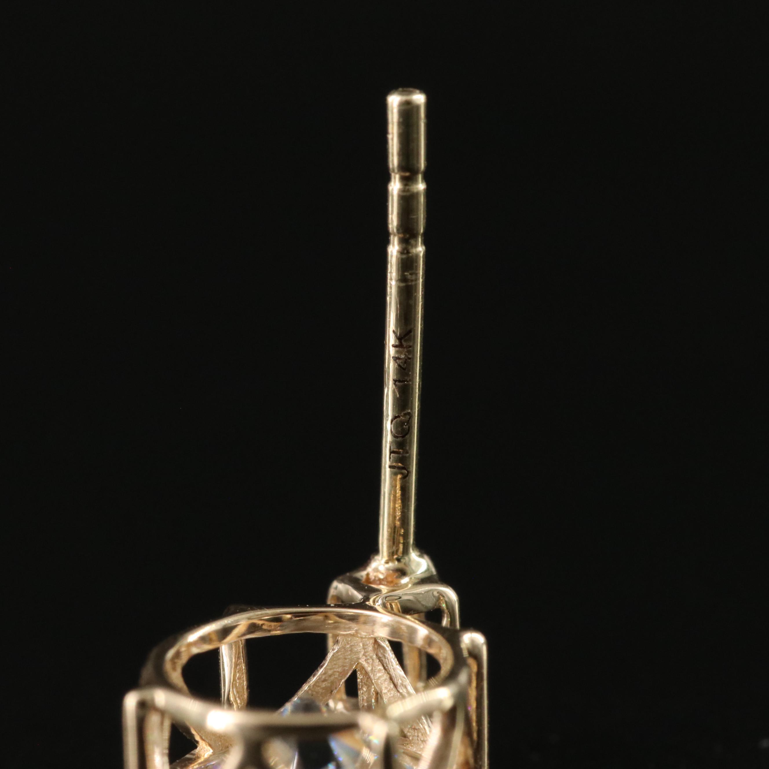 14K Moissanite Stud Earrings