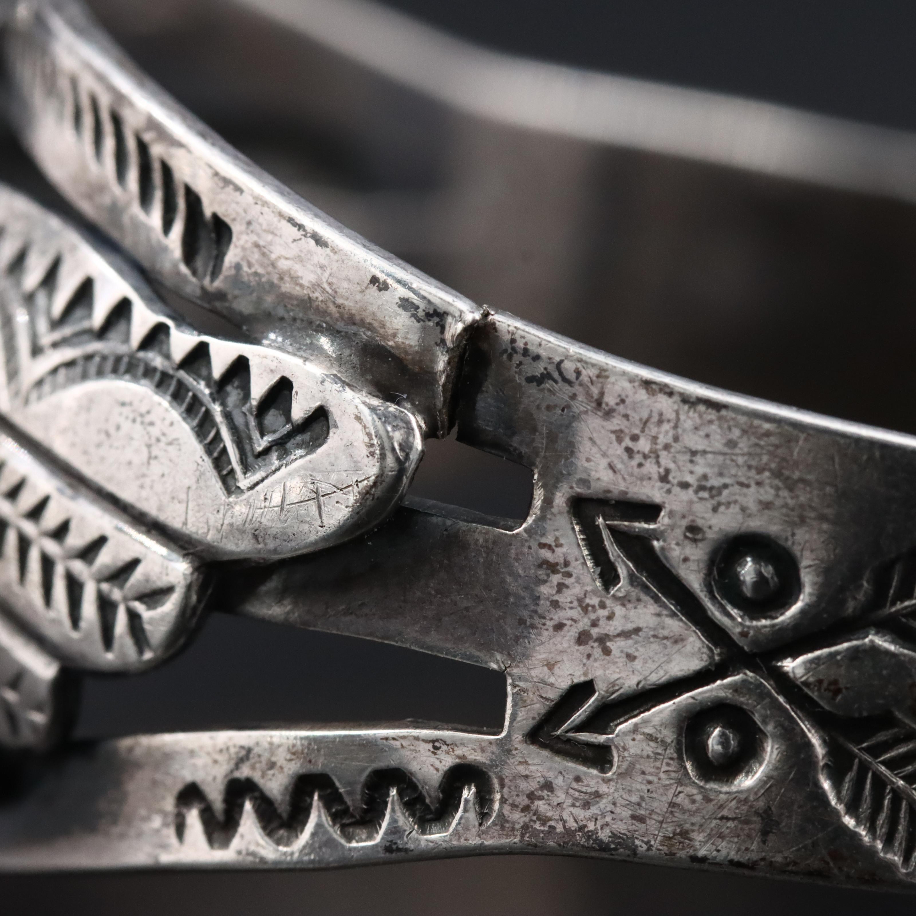 Sterling Turquoise Thunderbird Cuff Bracelet