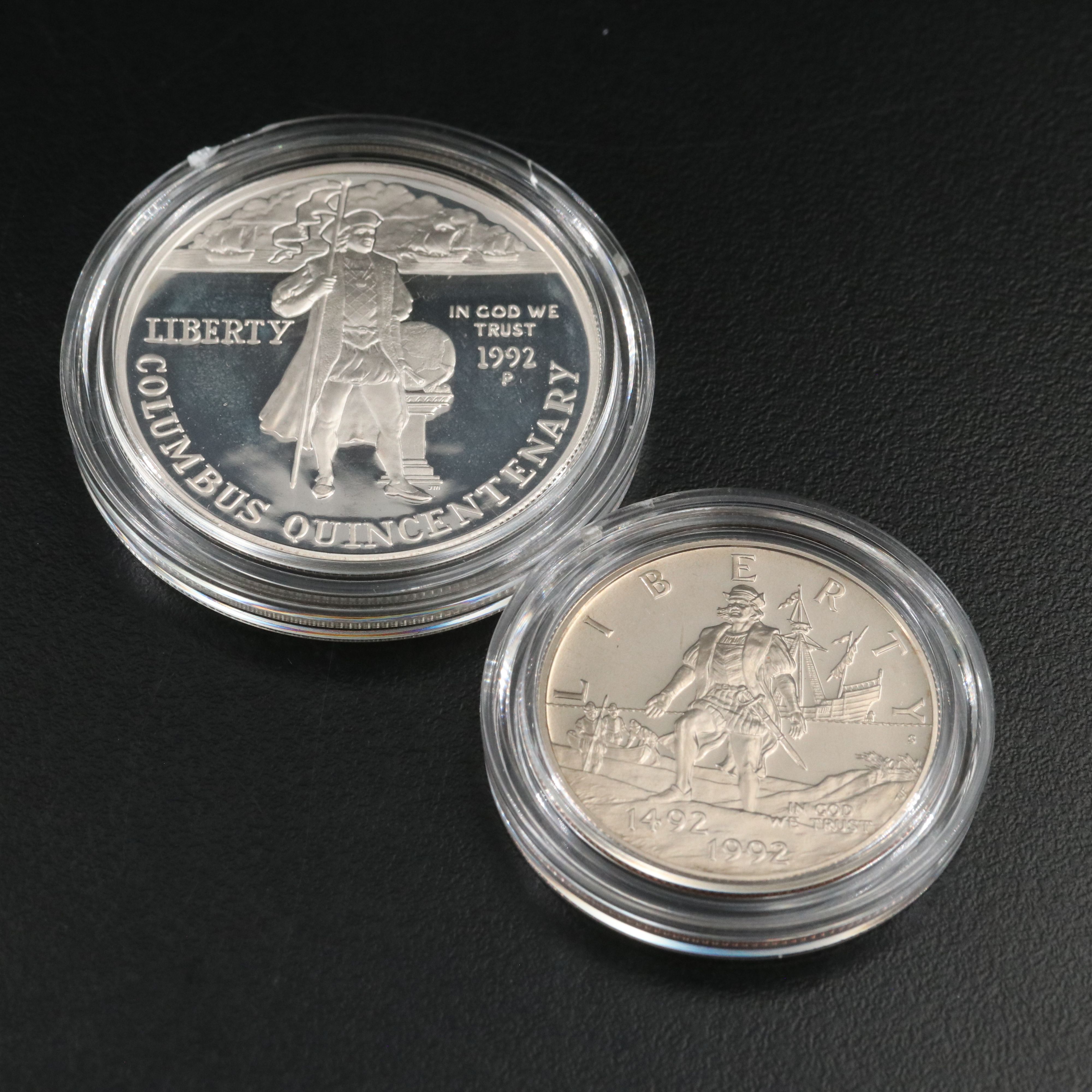Two 1992 Columbus Quincentenary 2 Coin Proof Sets
