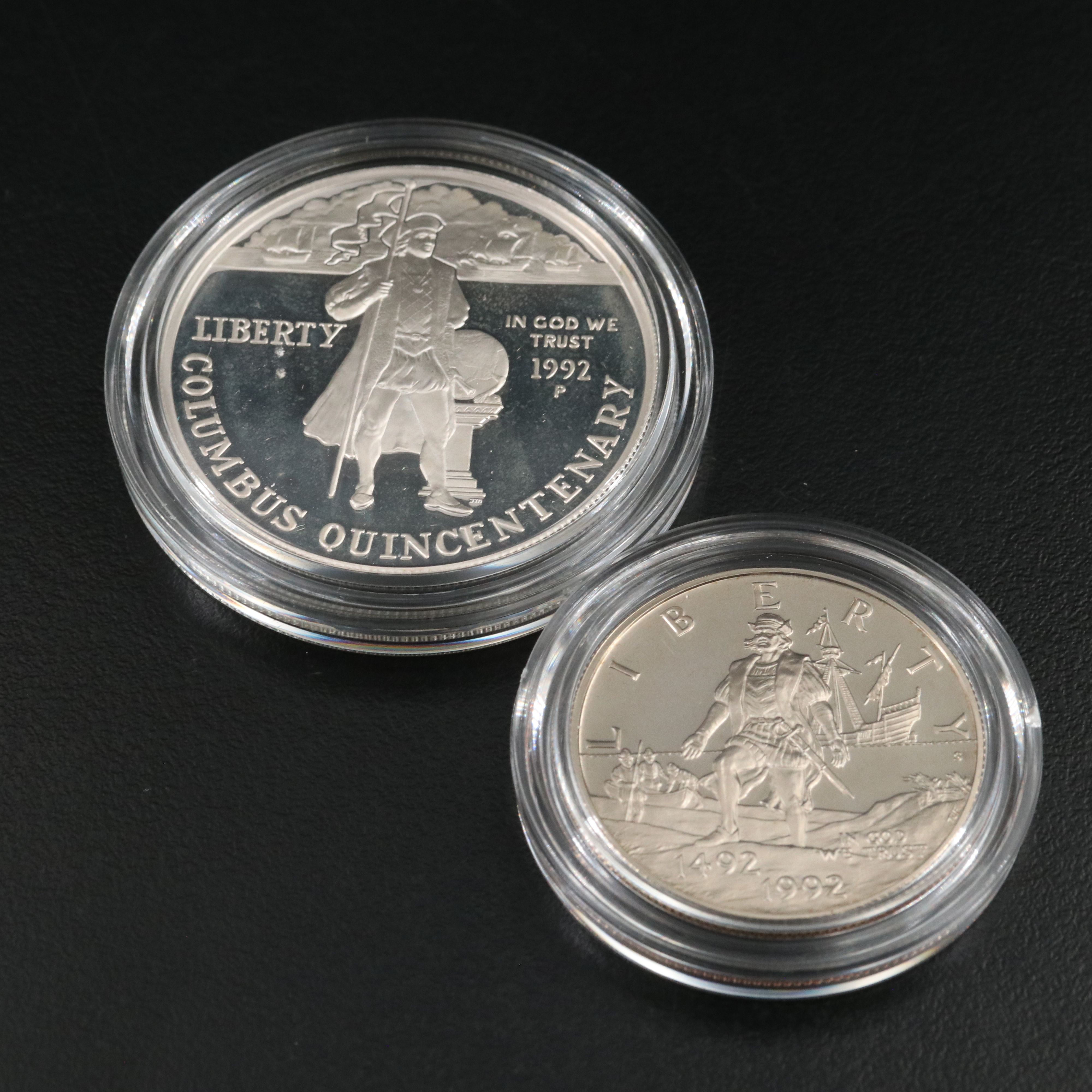 Two 1992 Columbus Quincentenary 2 Coin Proof Sets