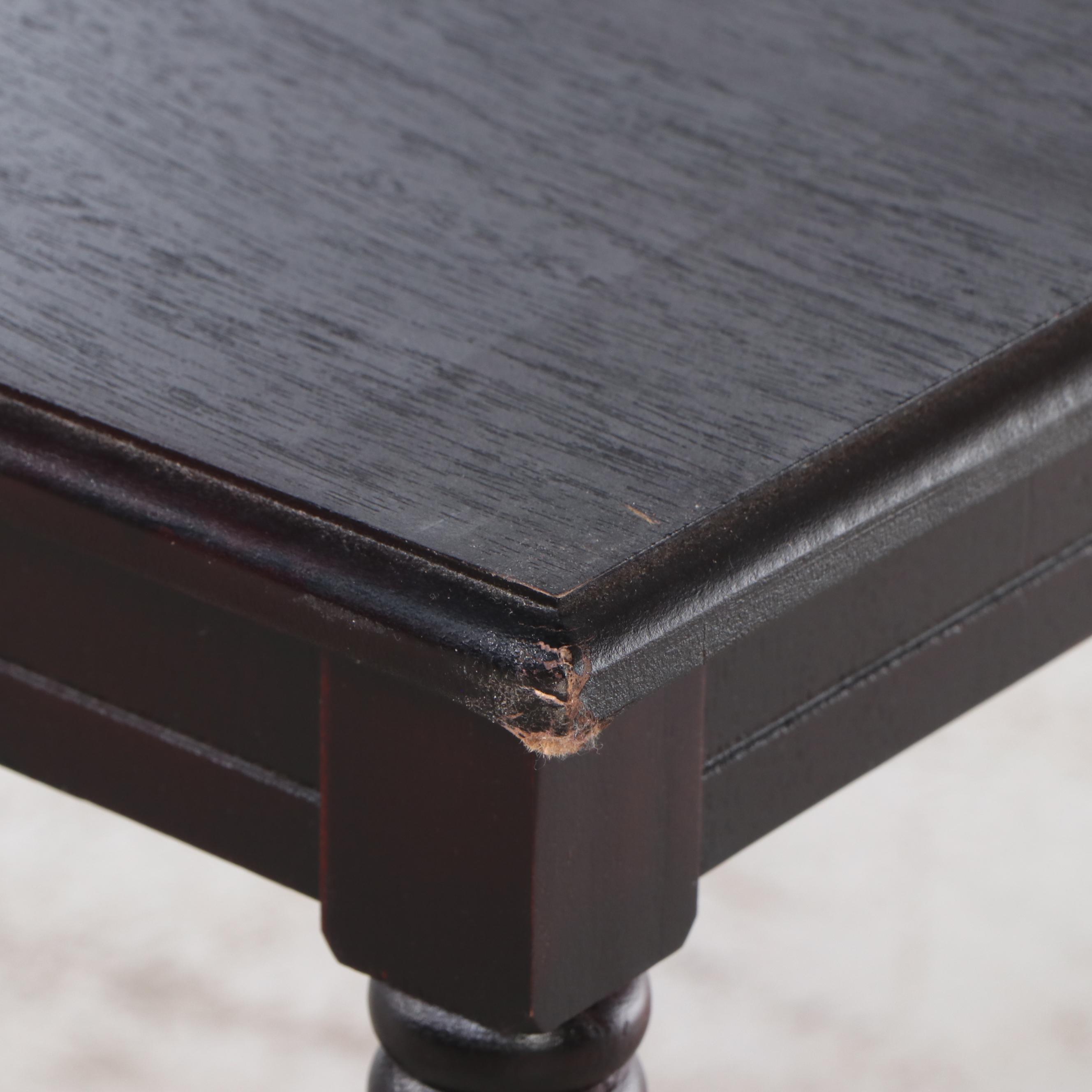 Contemporary Painted Wood Two-Tiered Side Table