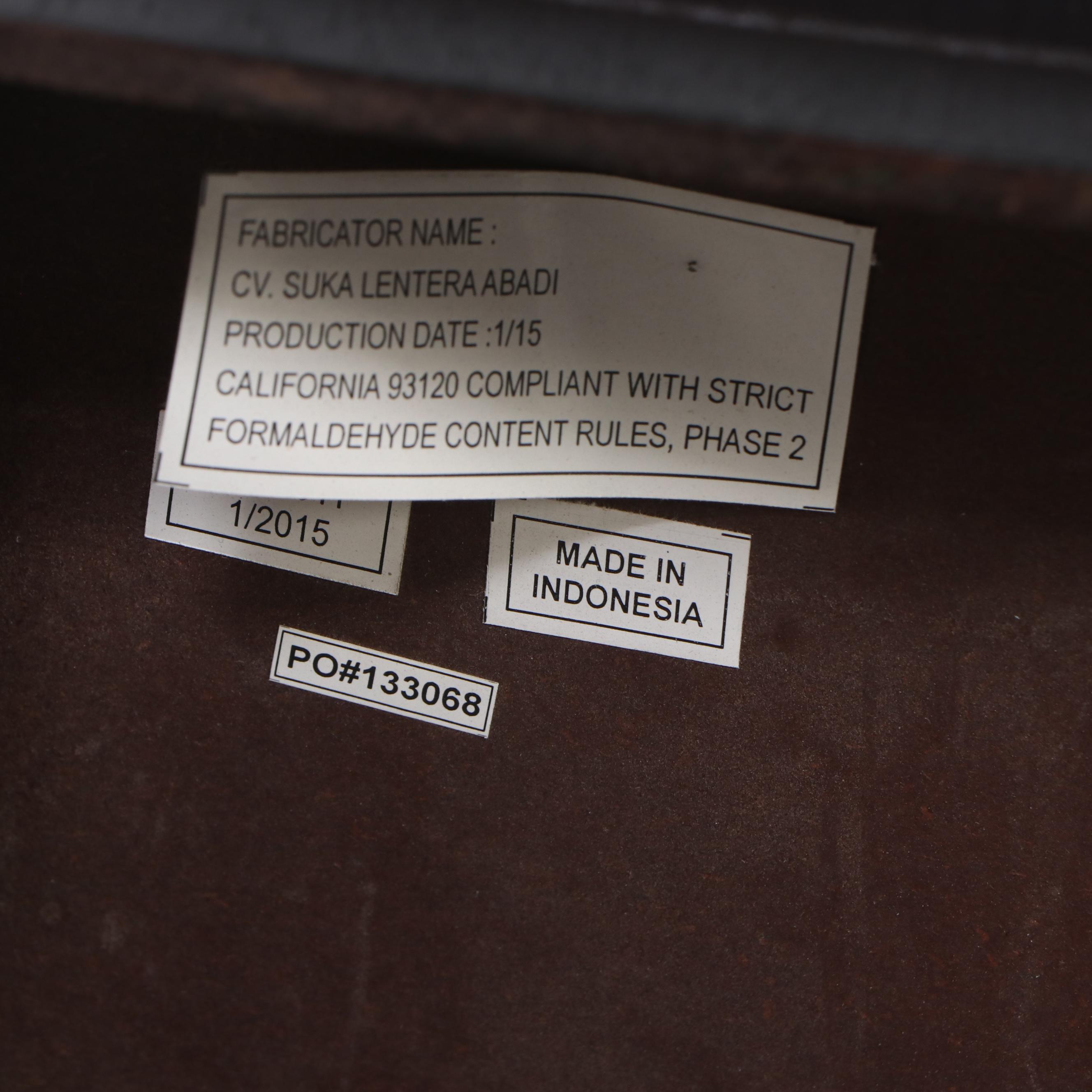 Contemporary Painted Wood Two-Tiered Side Table