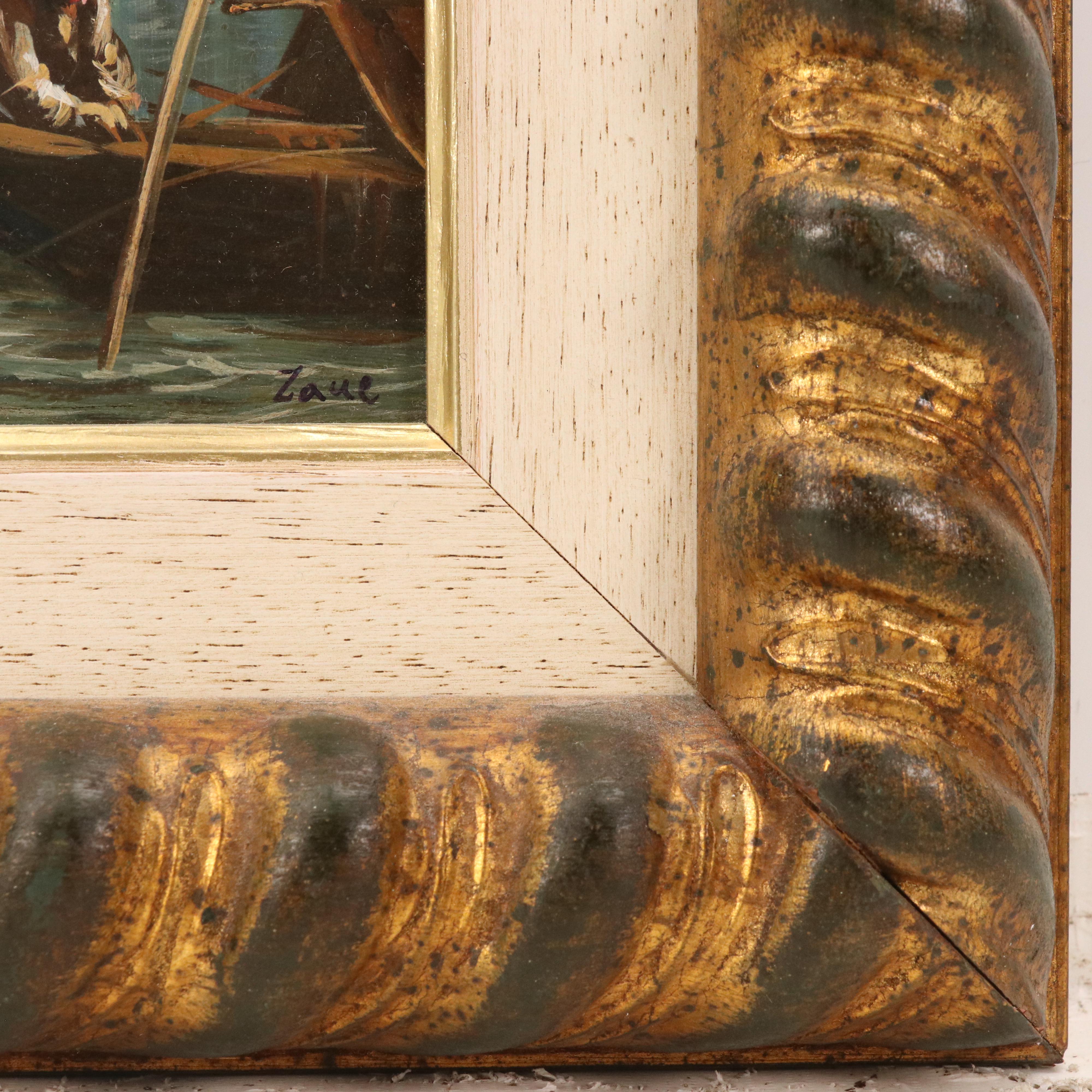 Venetian Canal Scene Oil Painting After Canaletto "The Bacino di San Marco..."