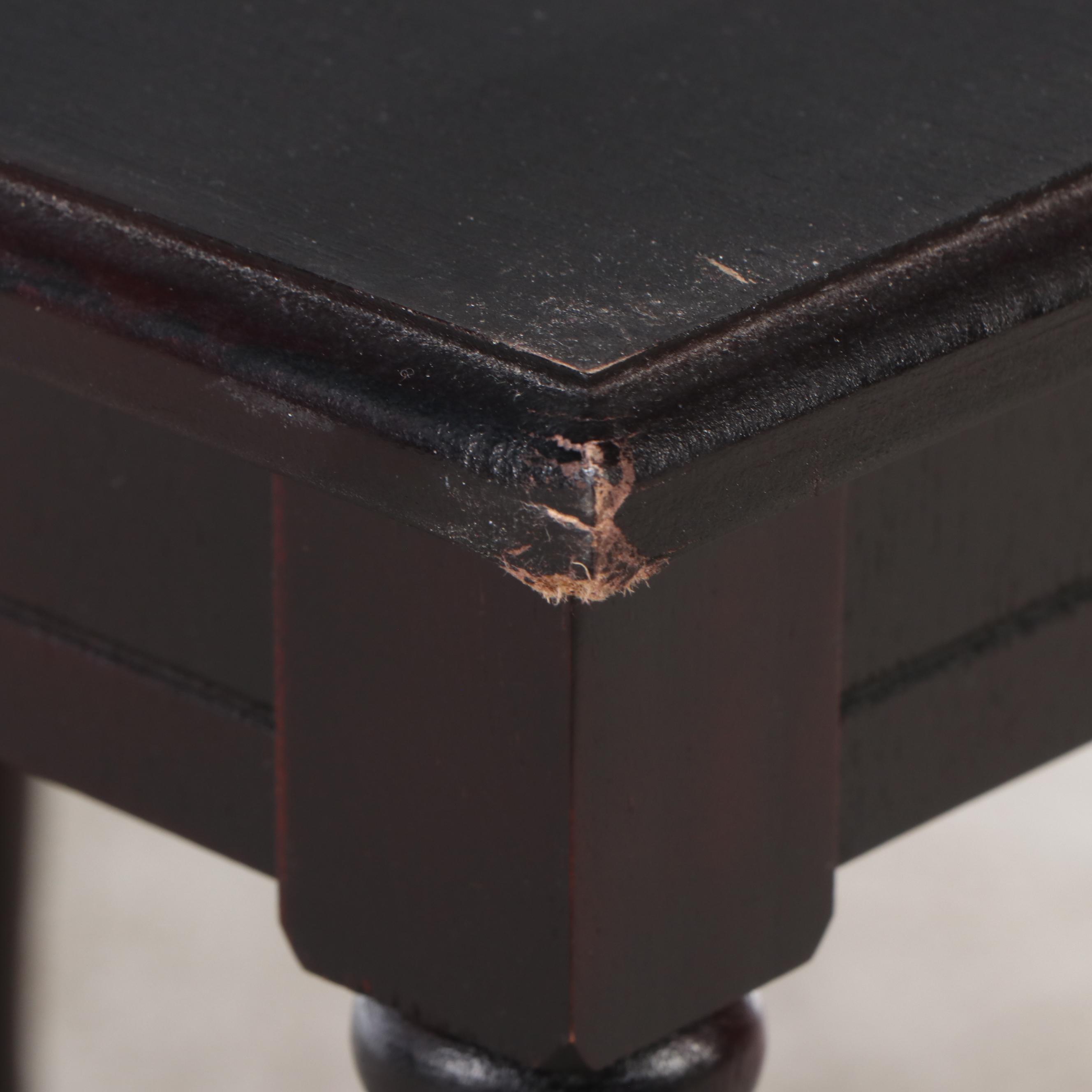 Contemporary Painted Wood Two-Tiered Side Table