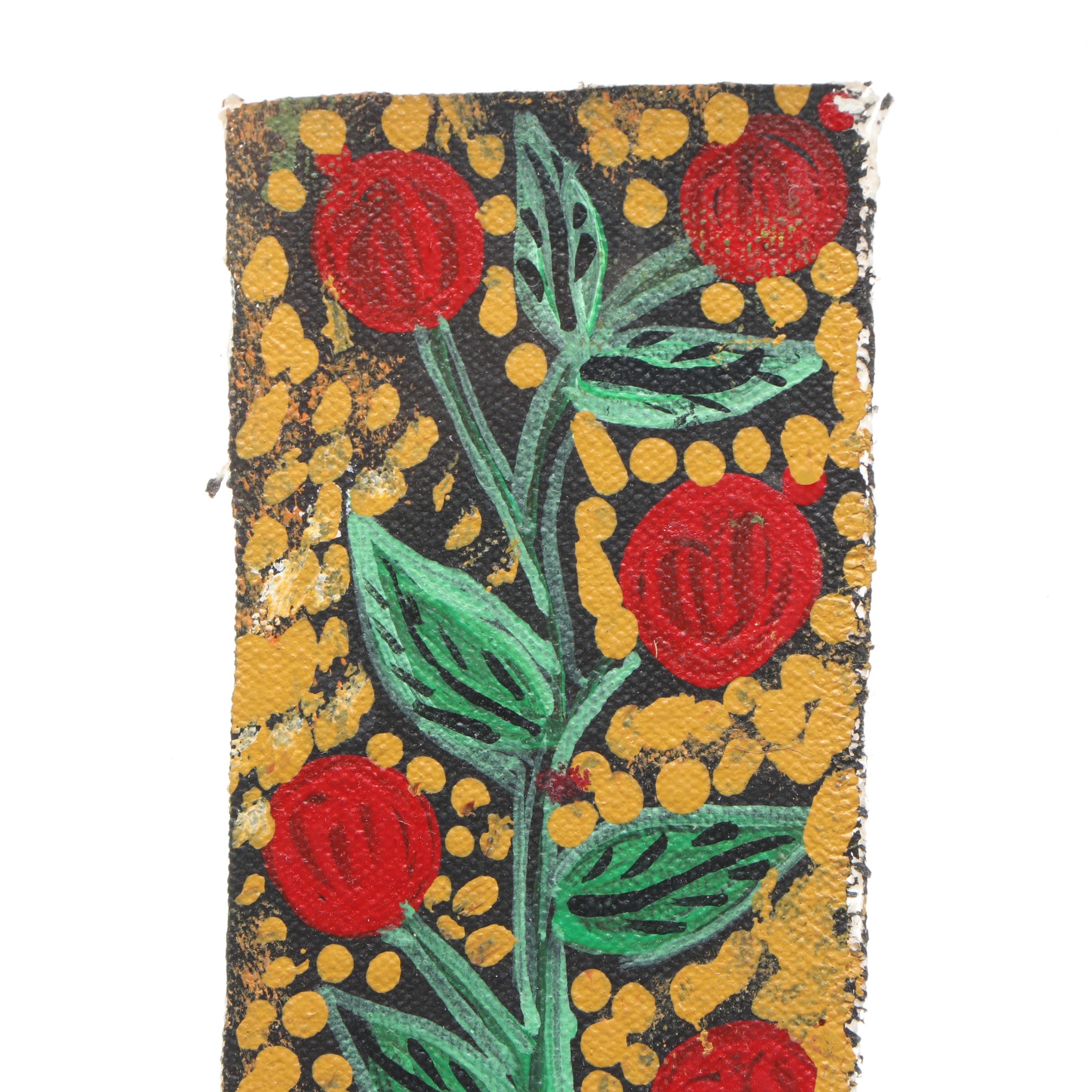 Elsie Mumu Walkatjara Abstract Rose Painting, 2014