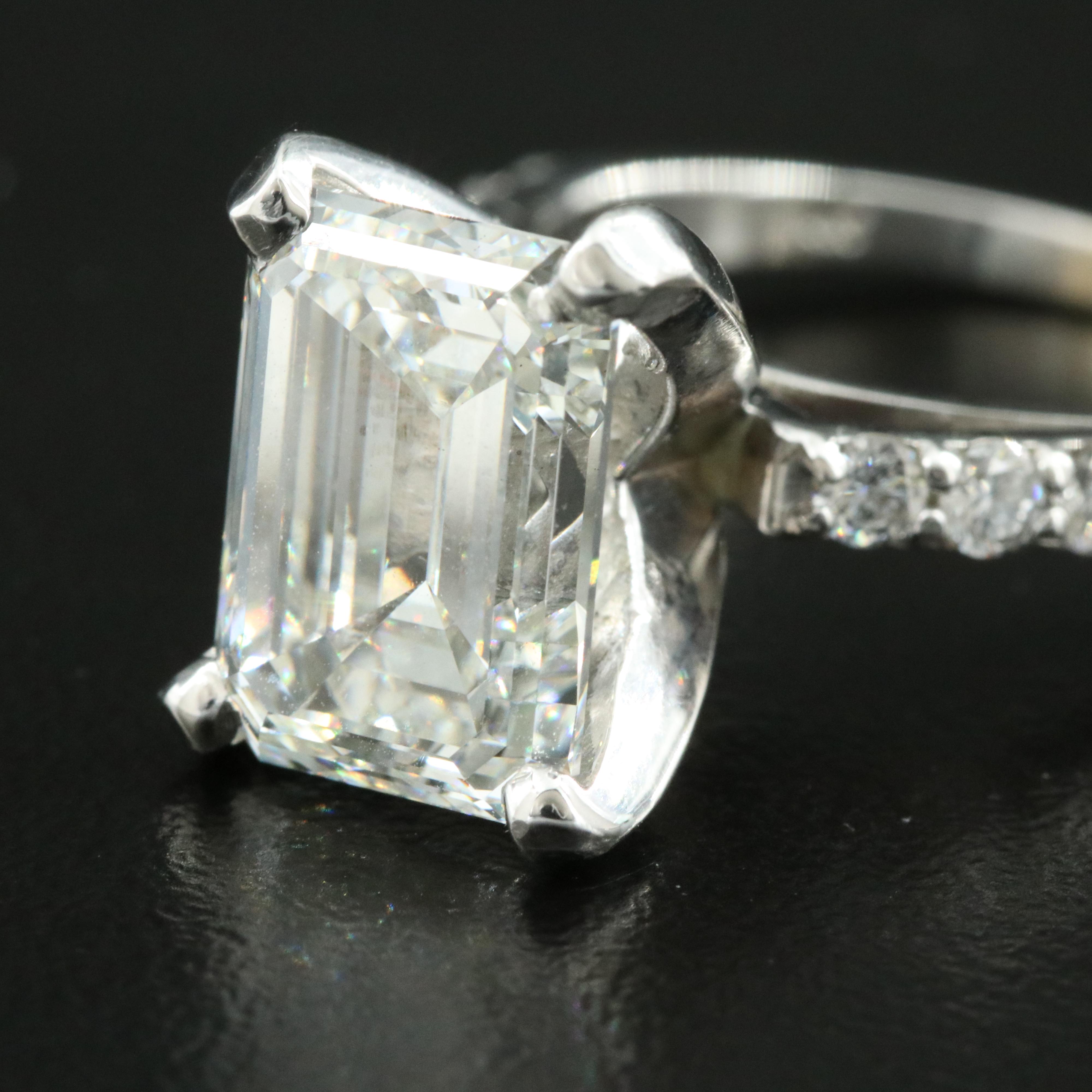 14K 6.26 CTW Lab Grown Diamond Ring with IGI Report