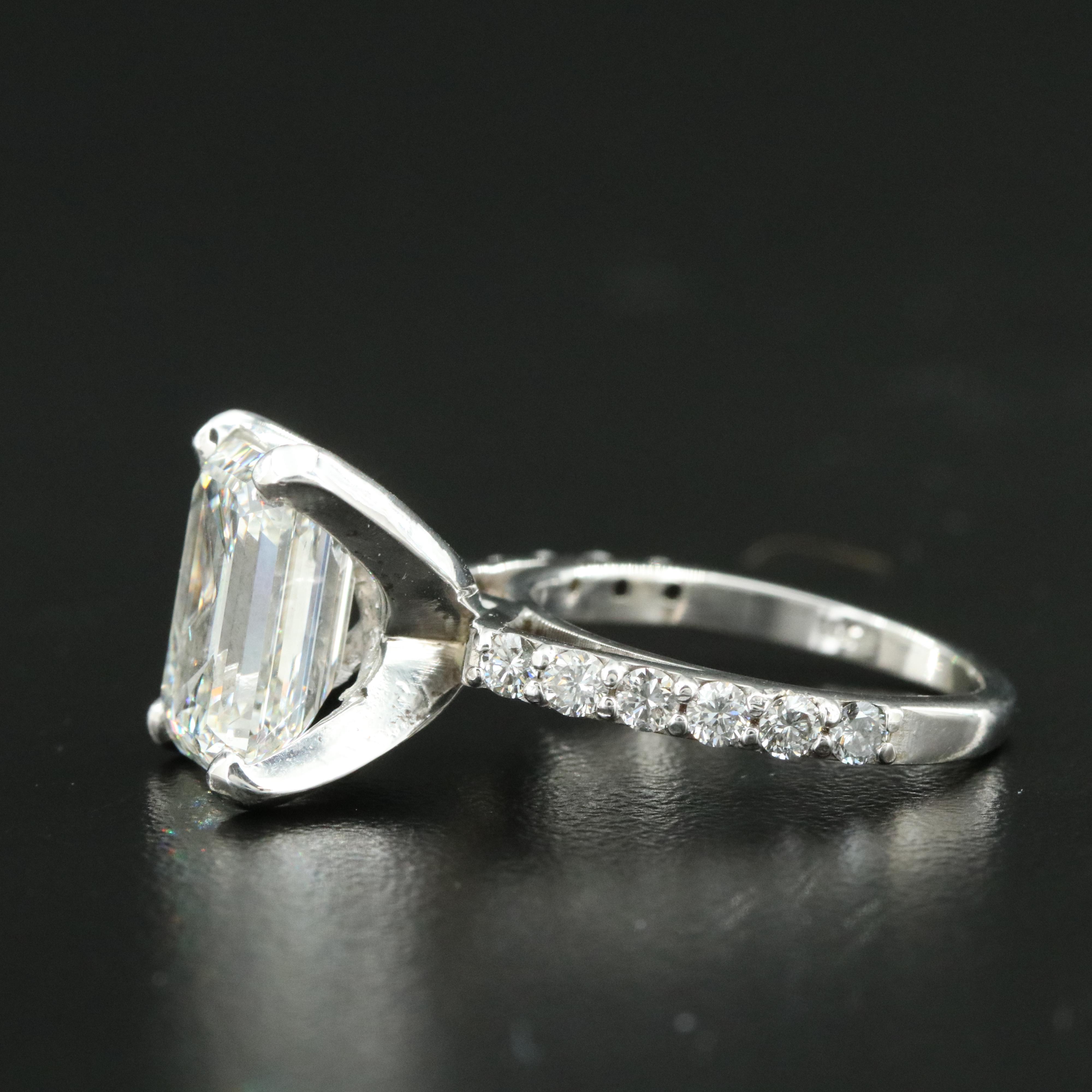 14K 6.26 CTW Lab Grown Diamond Ring with IGI Report