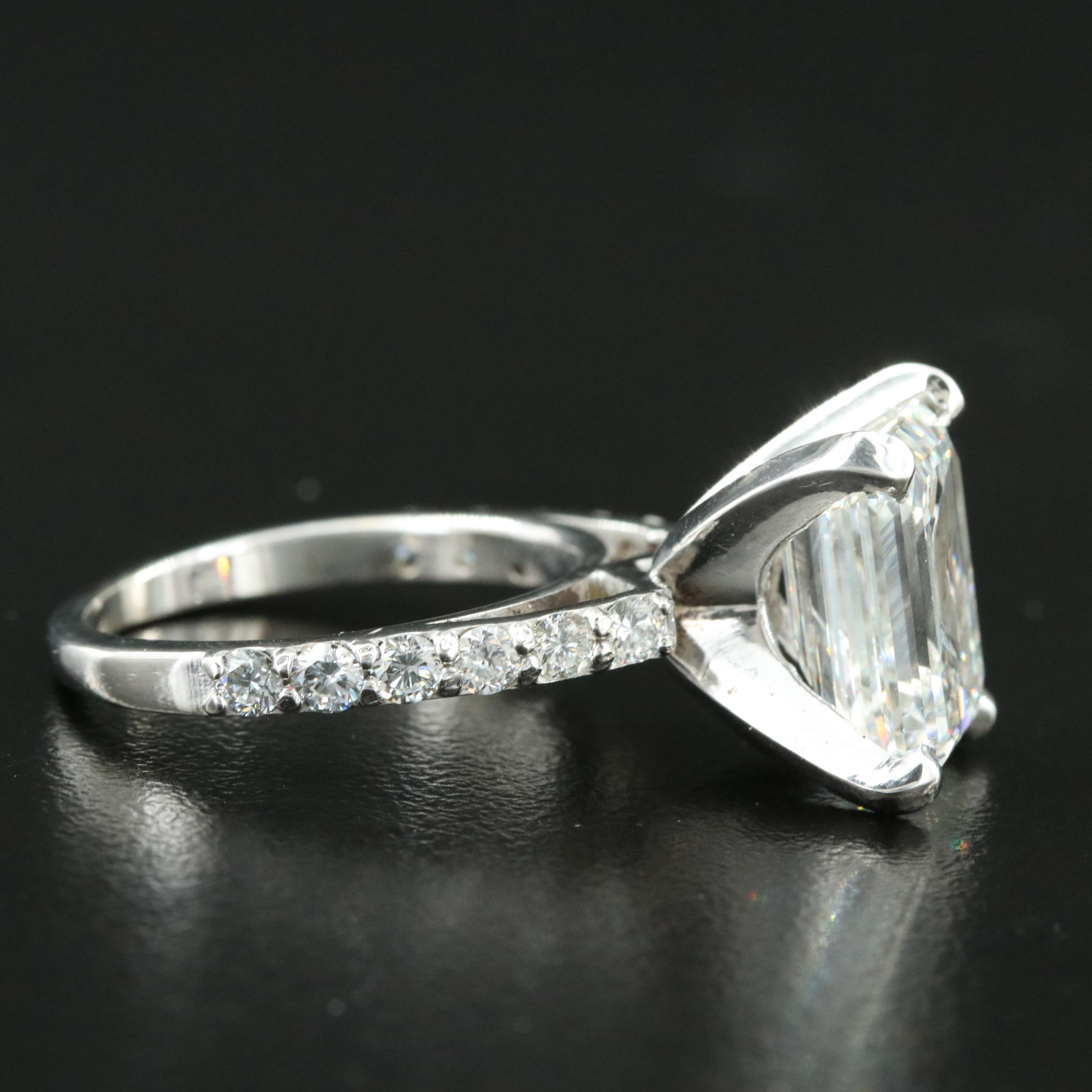 14K 6.26 CTW Lab Grown Diamond Ring with IGI Report