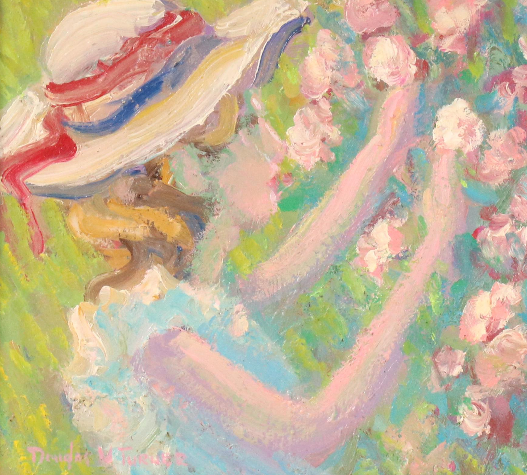 Douglas Turner Oil Painting "Ribbon and Roses"