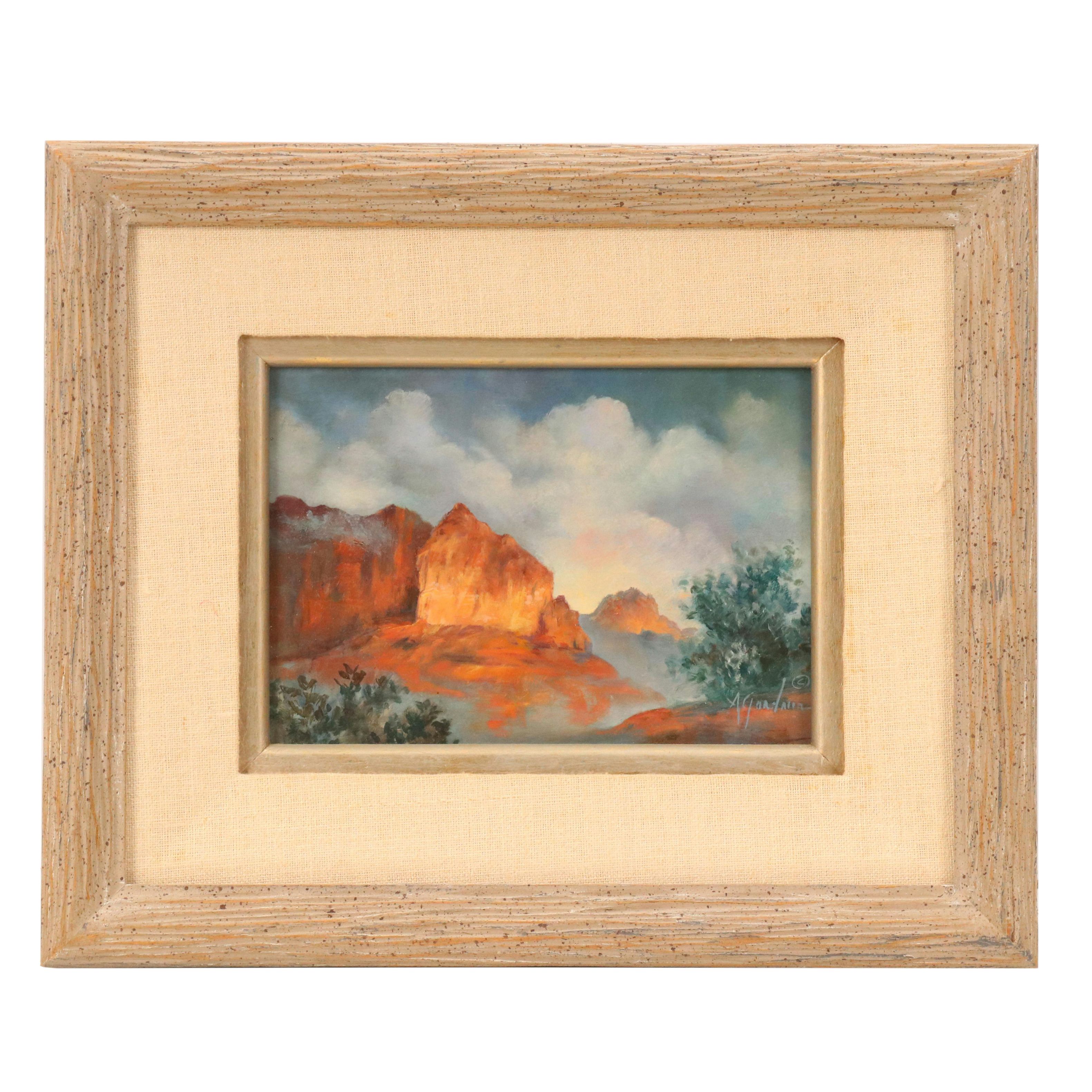 Sedona Landscape Oil Painting, Circa 1980