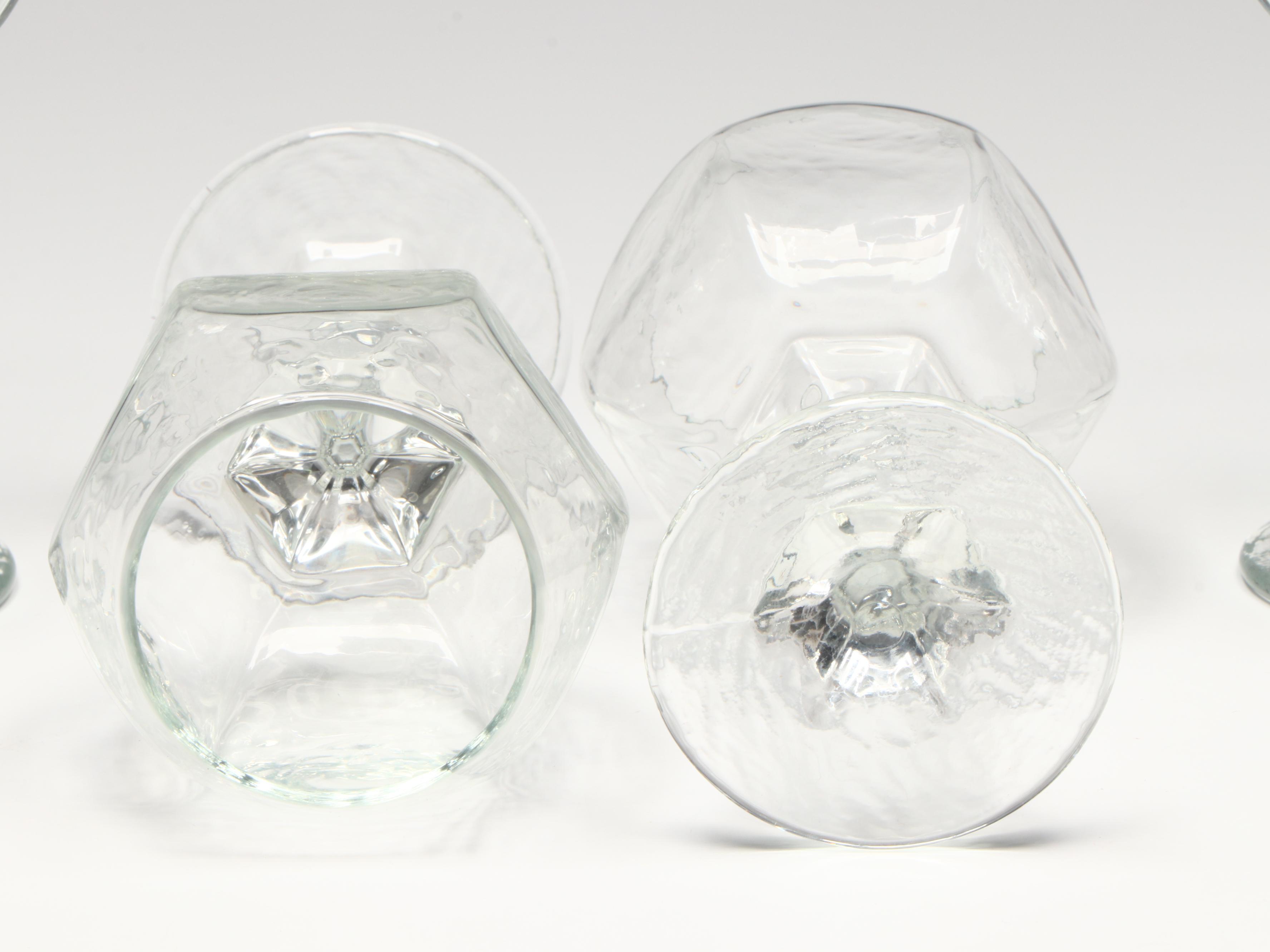 Wine Glasses and Round Wood Hanging Holder with Wineskin Bottle Bags