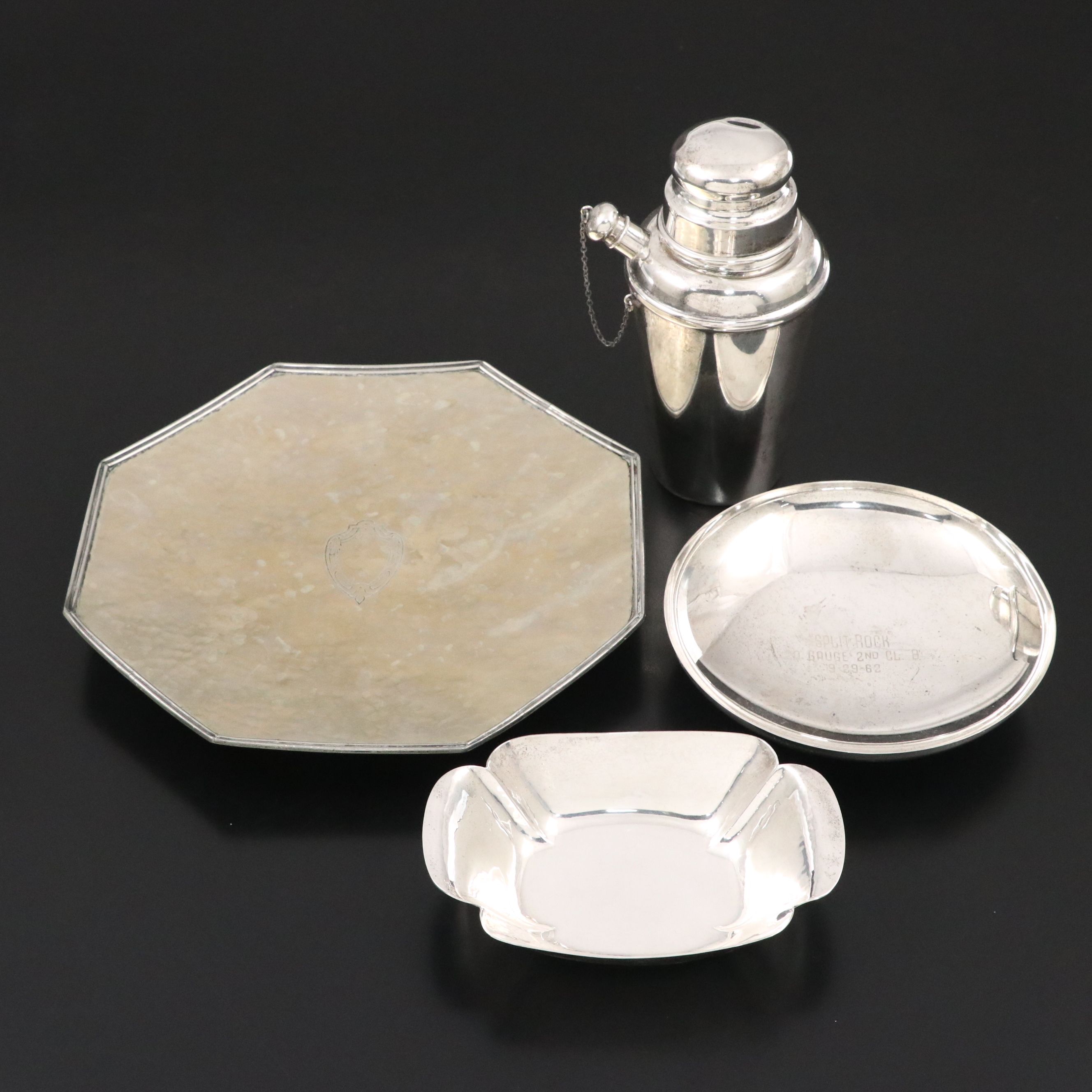 Tiffany & Co. Sterling Bowl, Sterling Cocktail Shaker, and More Sterling Décor