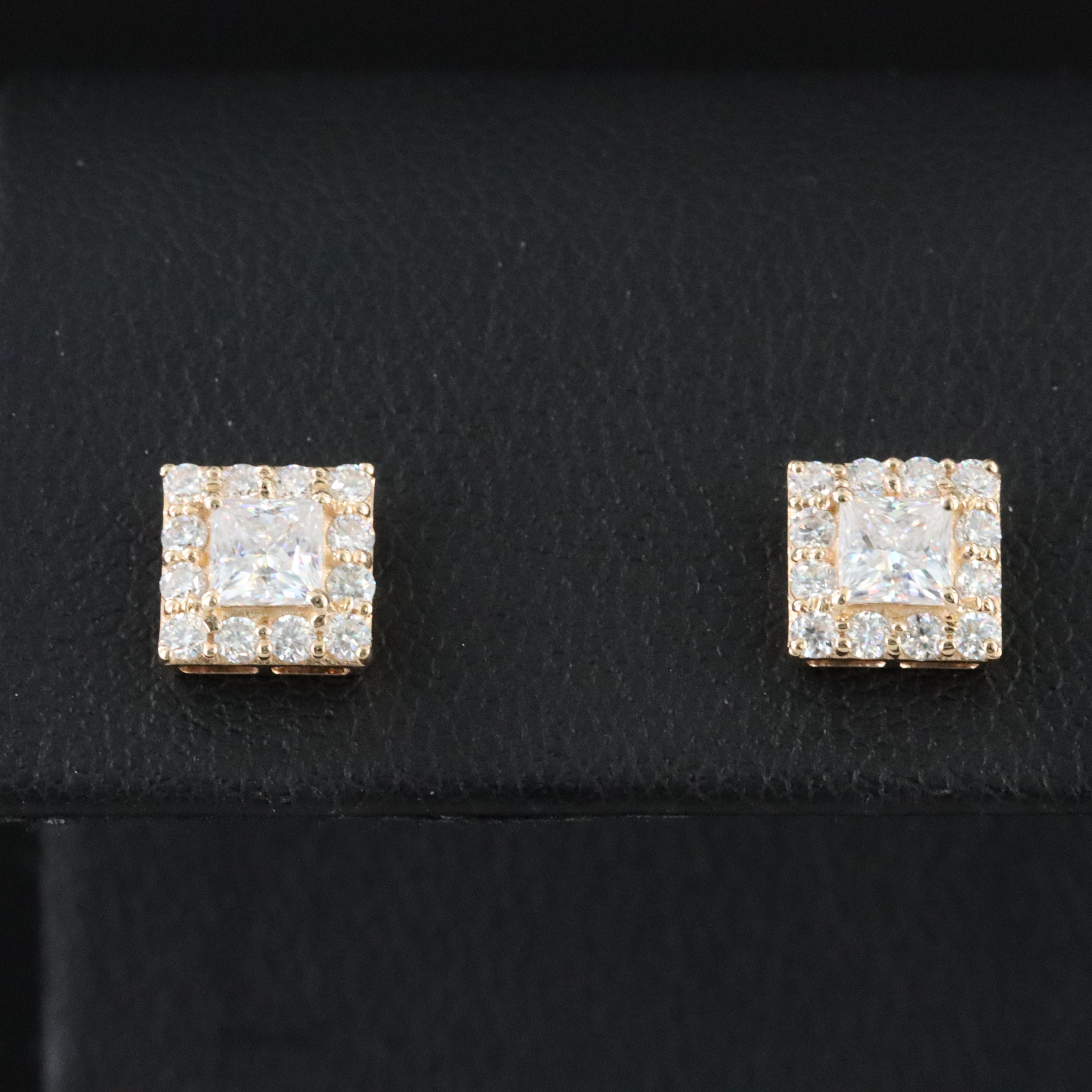 14K Moissanite Stud Earrings