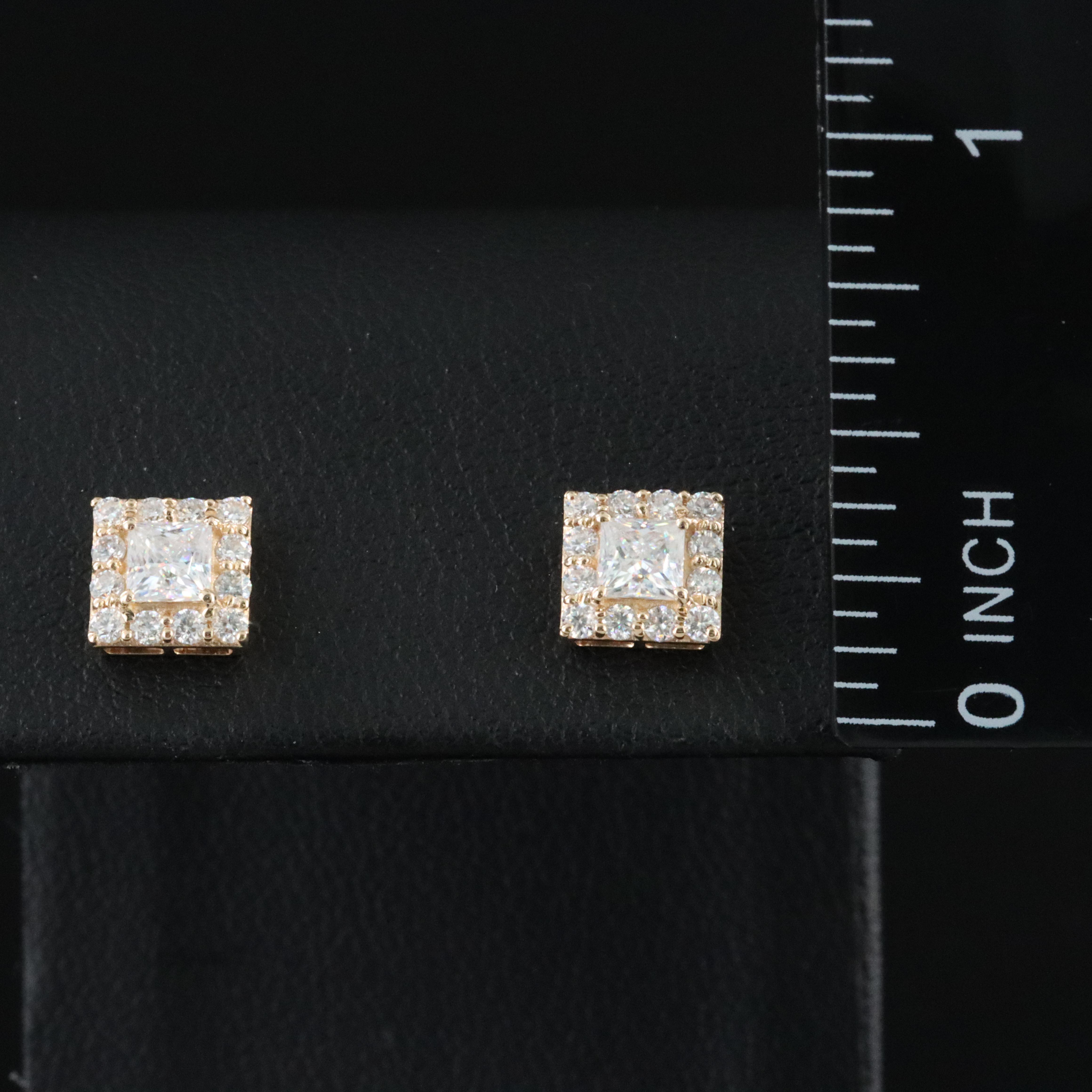 14K Moissanite Stud Earrings