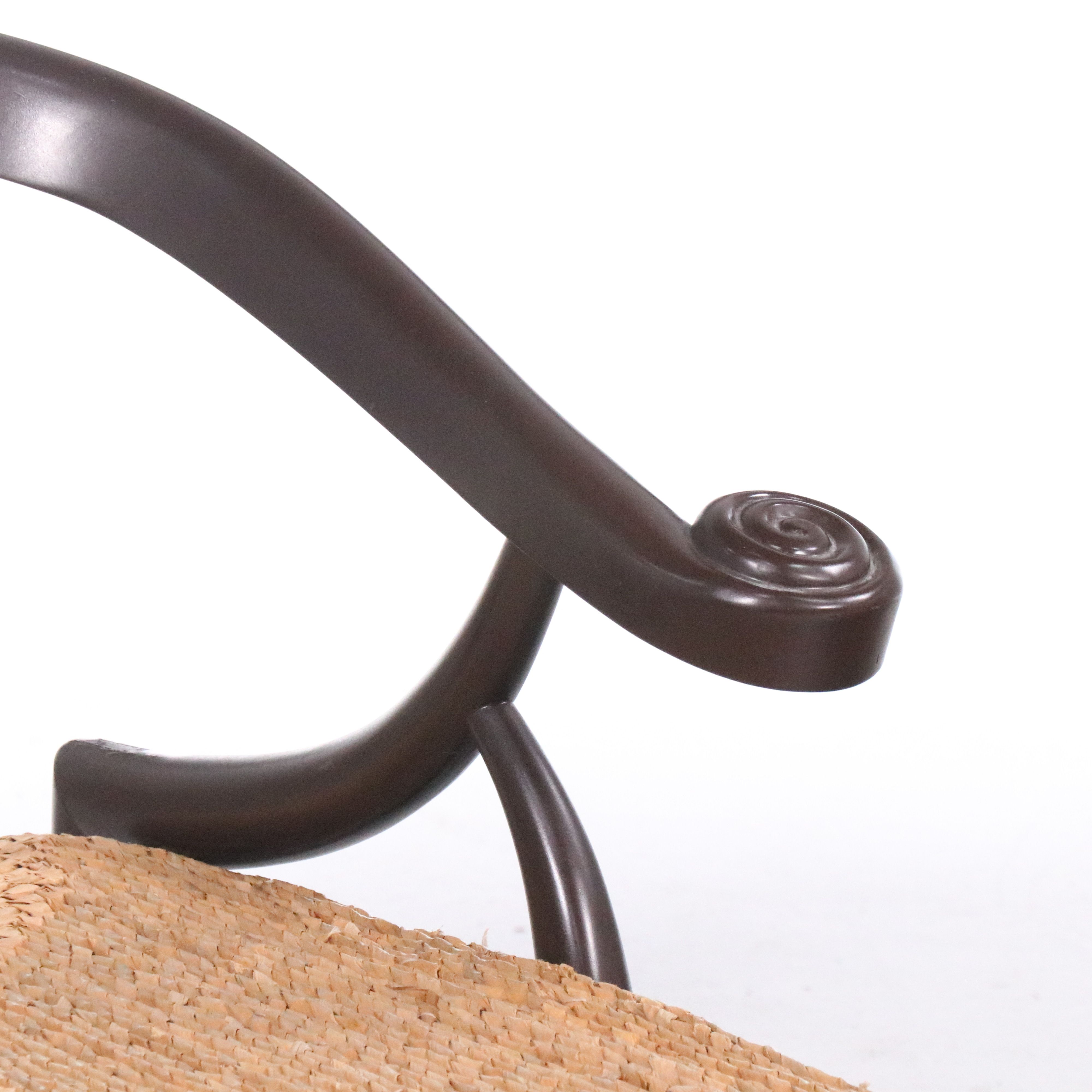 Pair of Carved Chinese Style Horseshoe-Back Chairs