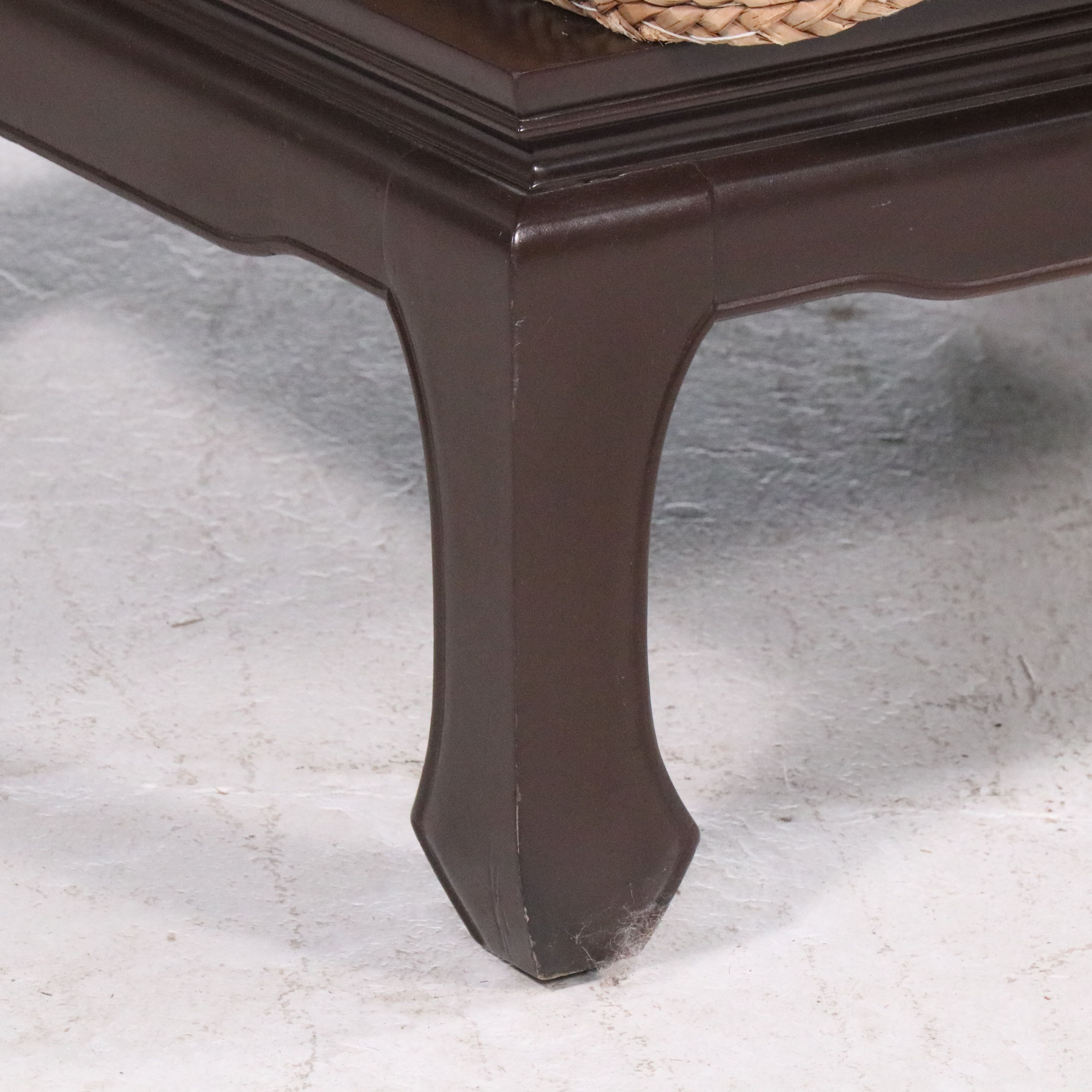 Pair of Carved Chinese Style Horseshoe-Back Chairs