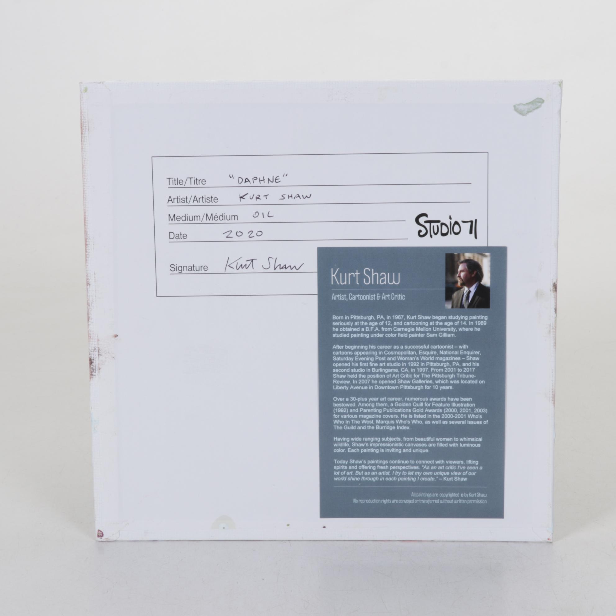 Kurt Shaw "Daphne" Oil Painting, 2020