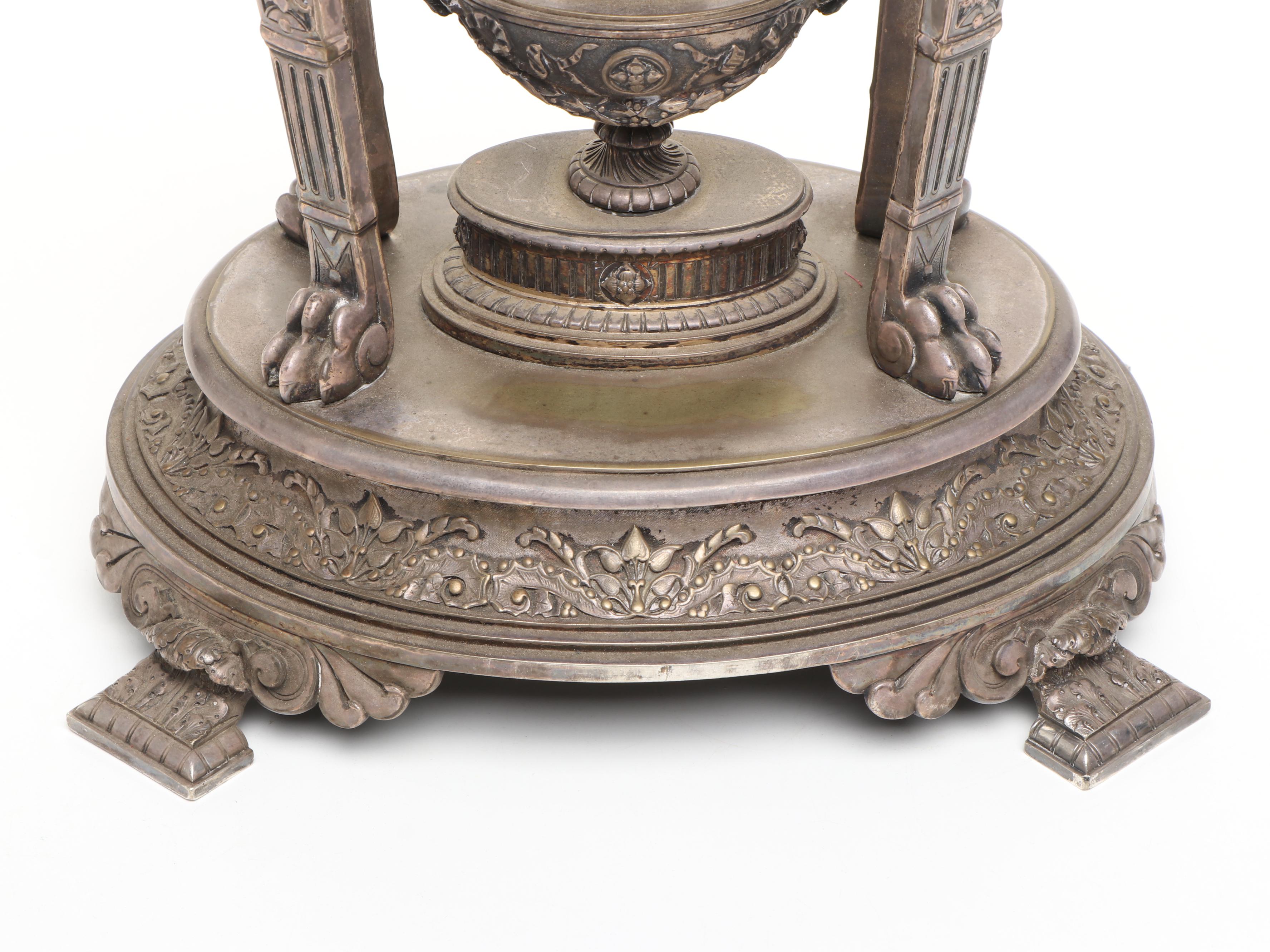 Neoclassical Style Repoussé Metal Tazza Base