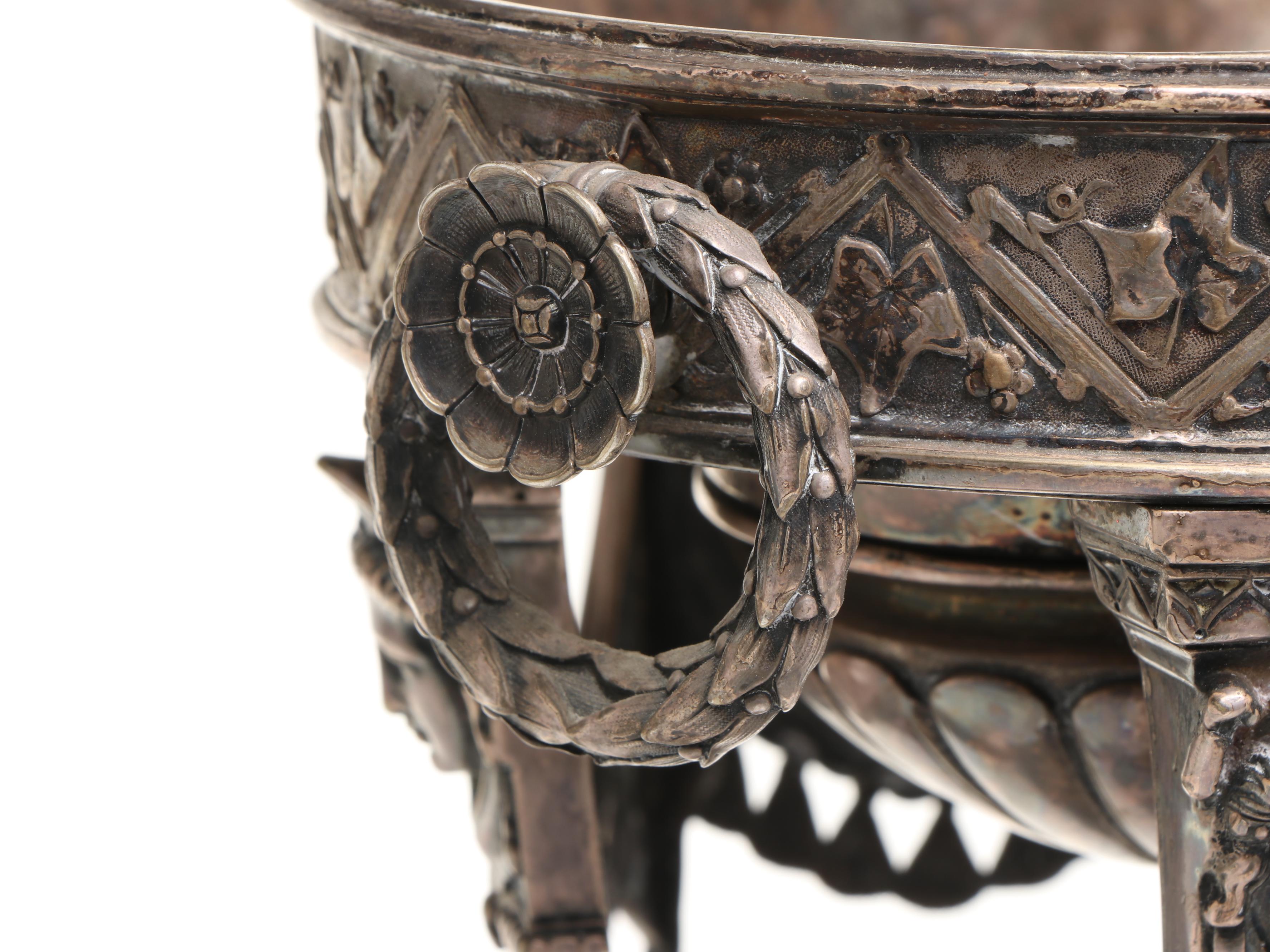 Neoclassical Style Repoussé Metal Tazza Base