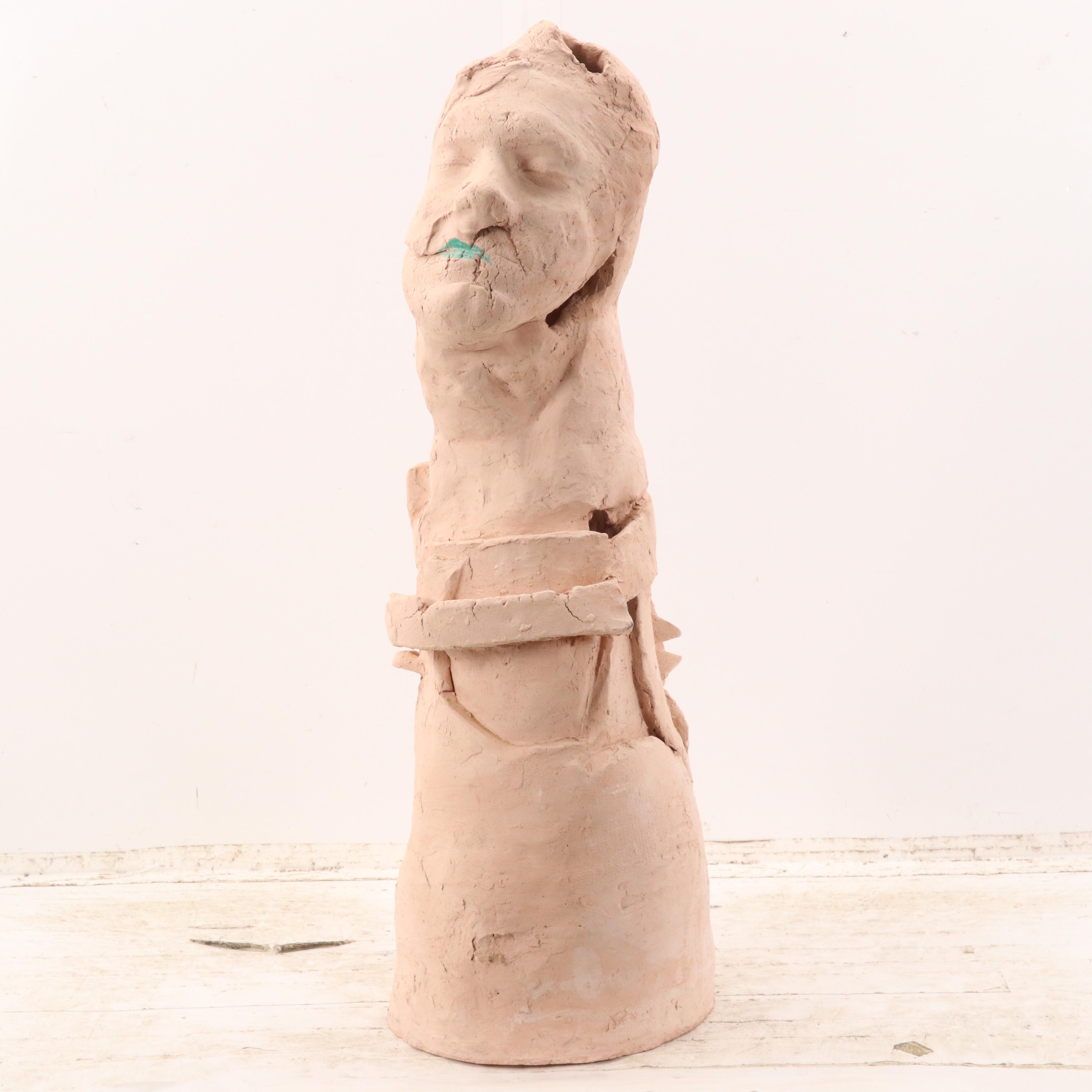 Surreal Ceramic Hand-Built Figurative Sculpture