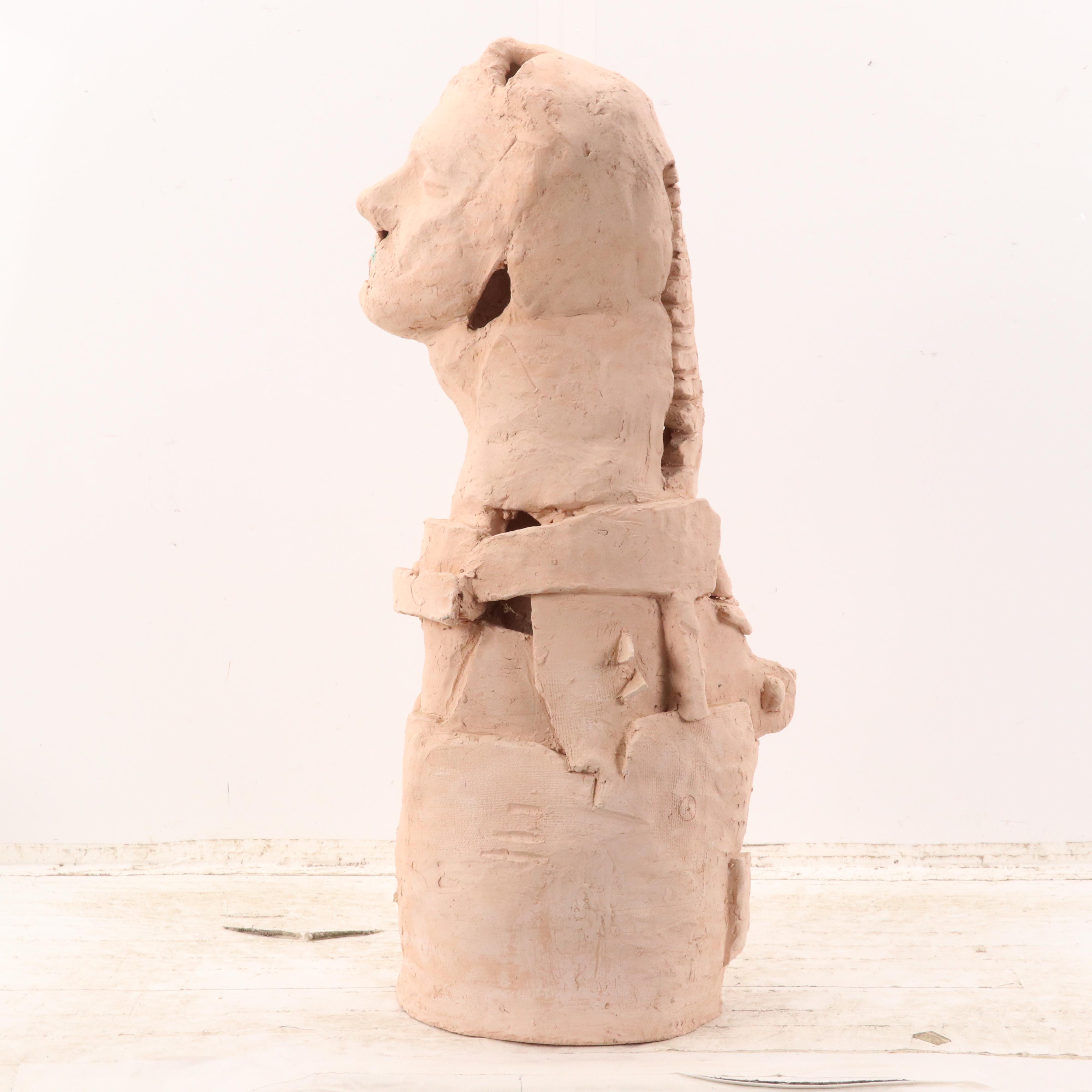 Surreal Ceramic Hand-Built Figurative Sculpture