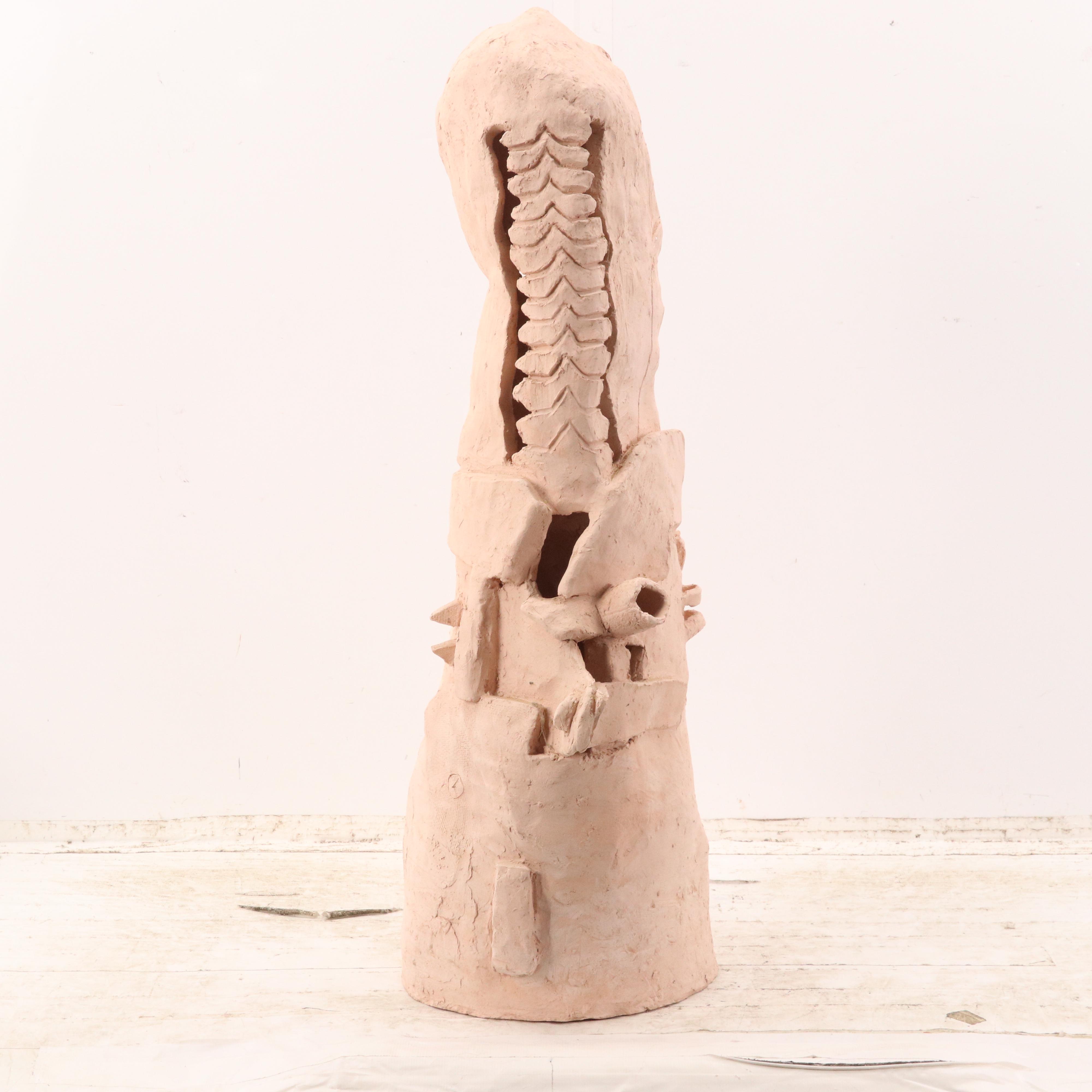 Surreal Ceramic Hand-Built Figurative Sculpture