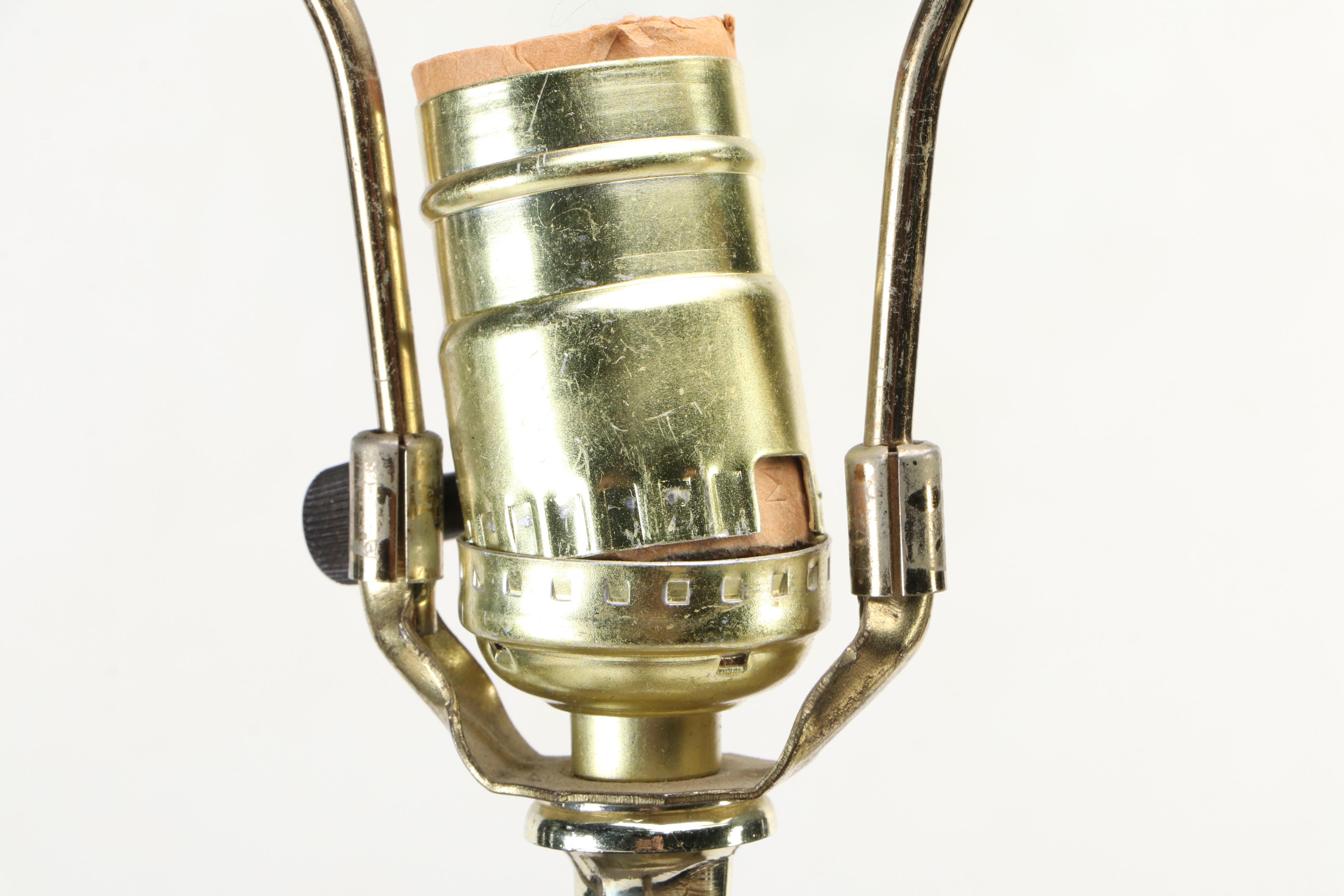 Badger's Copper and Brass Fire Extinguisher Adapted as Lamp, Mid-20th C.