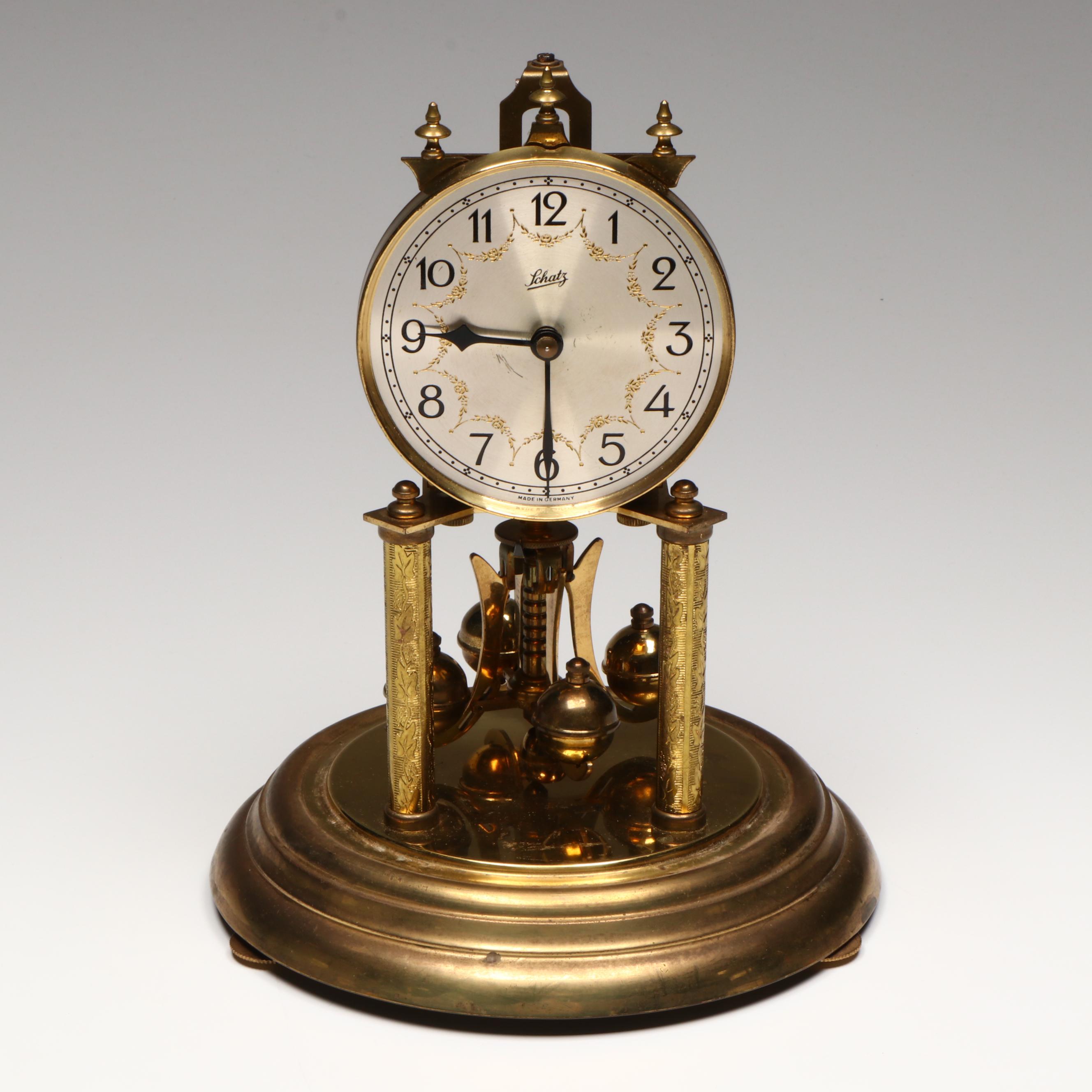 Schatz Brass Anniversary Clock, 1949