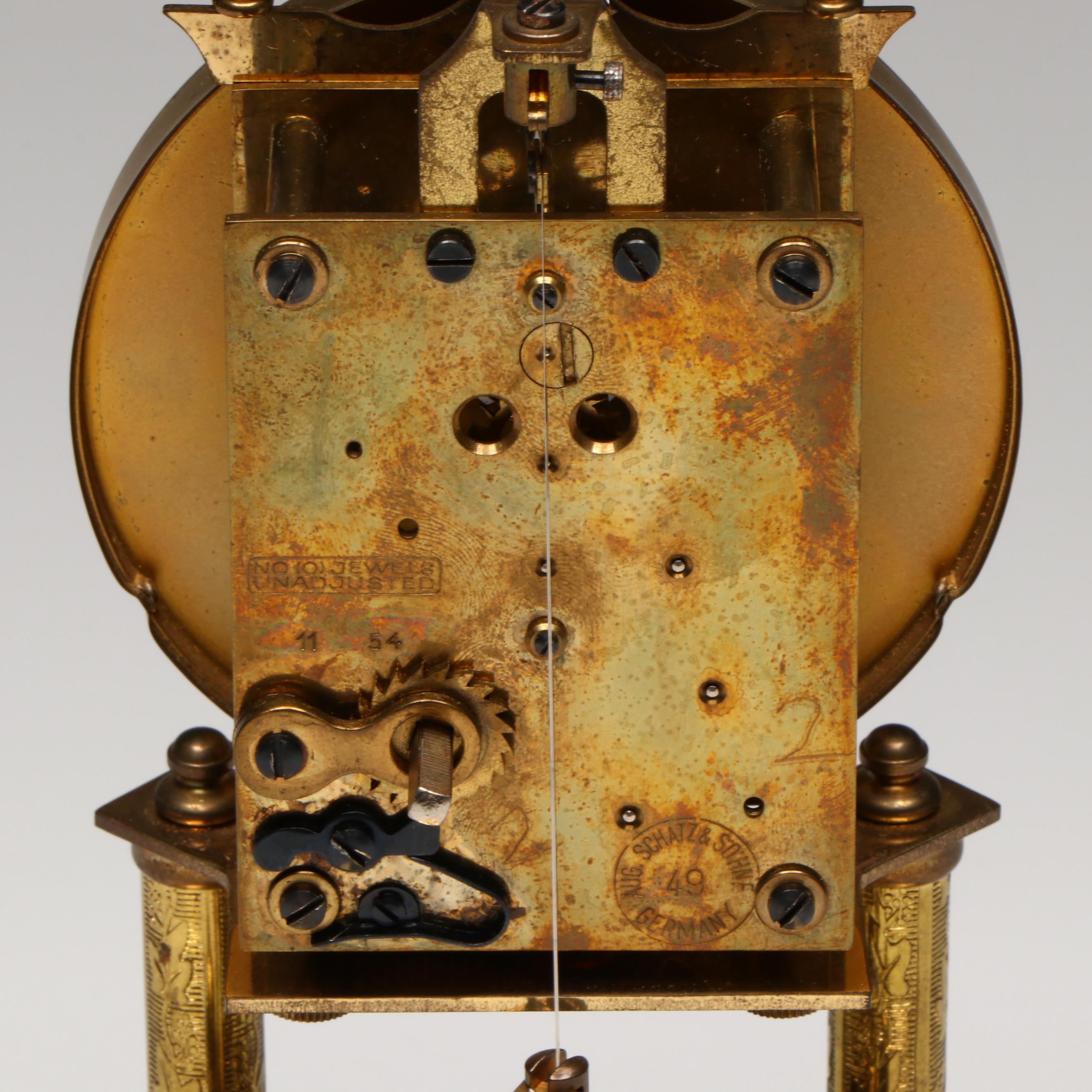 Schatz Brass Anniversary Clock, 1949