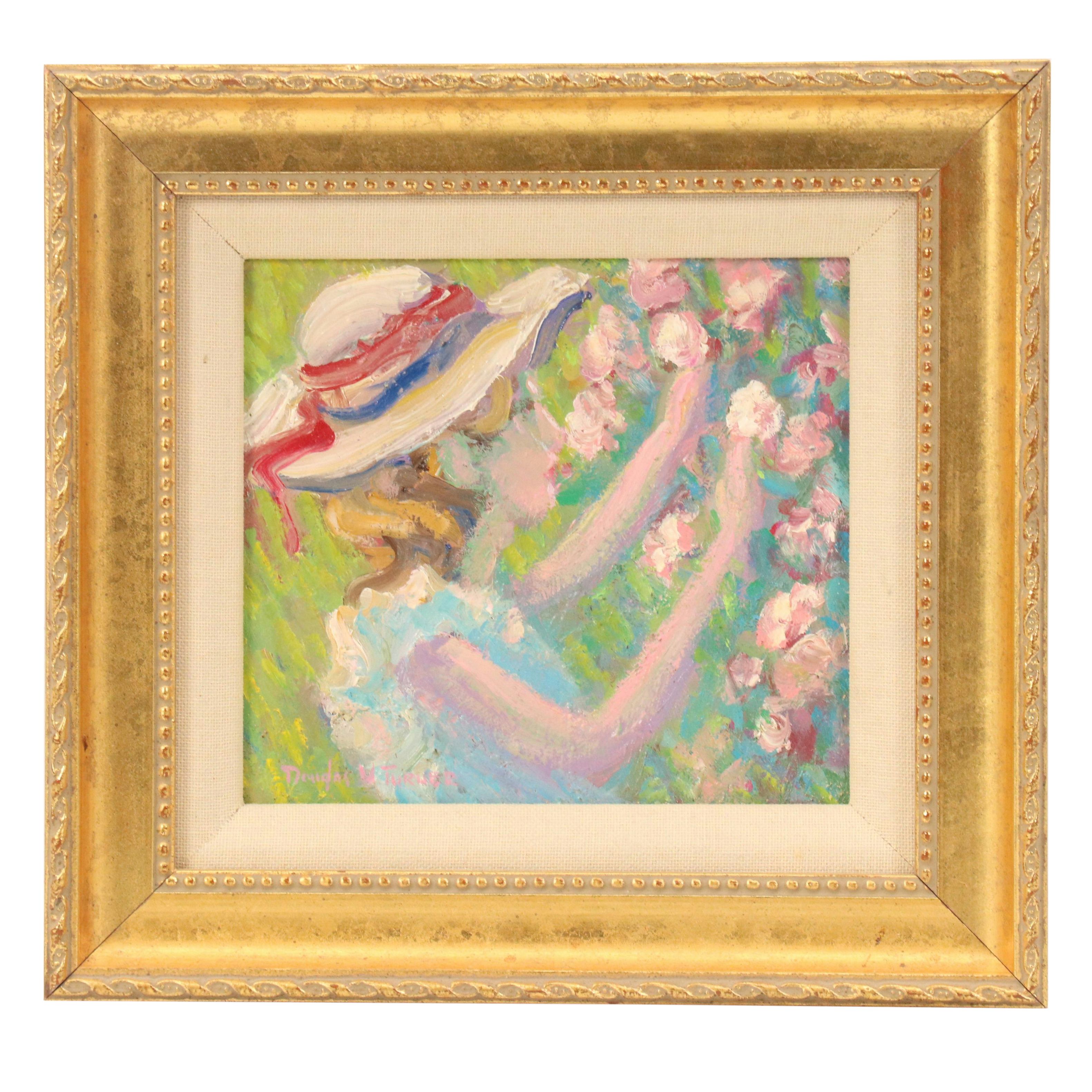 Douglas Turner Oil Painting "Ribbon and Roses"