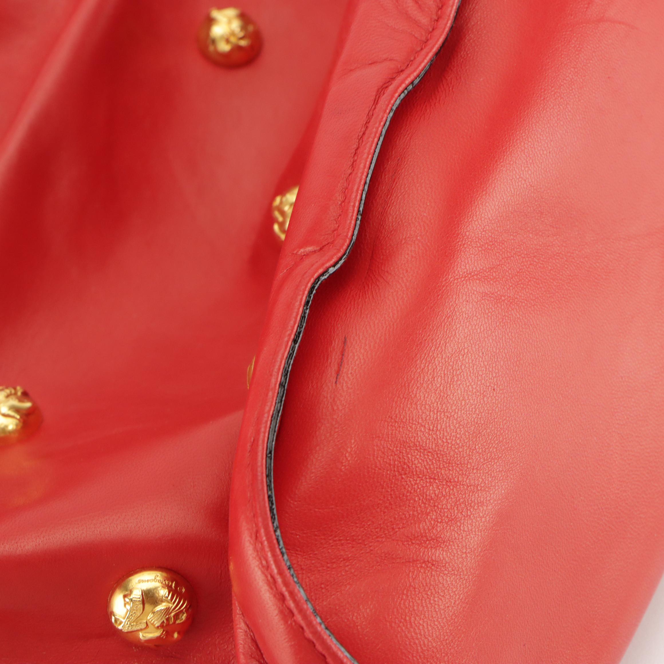 Salvatore Ferragamo Crossbody Bag in Shoe Studded Red Calfskin Leather