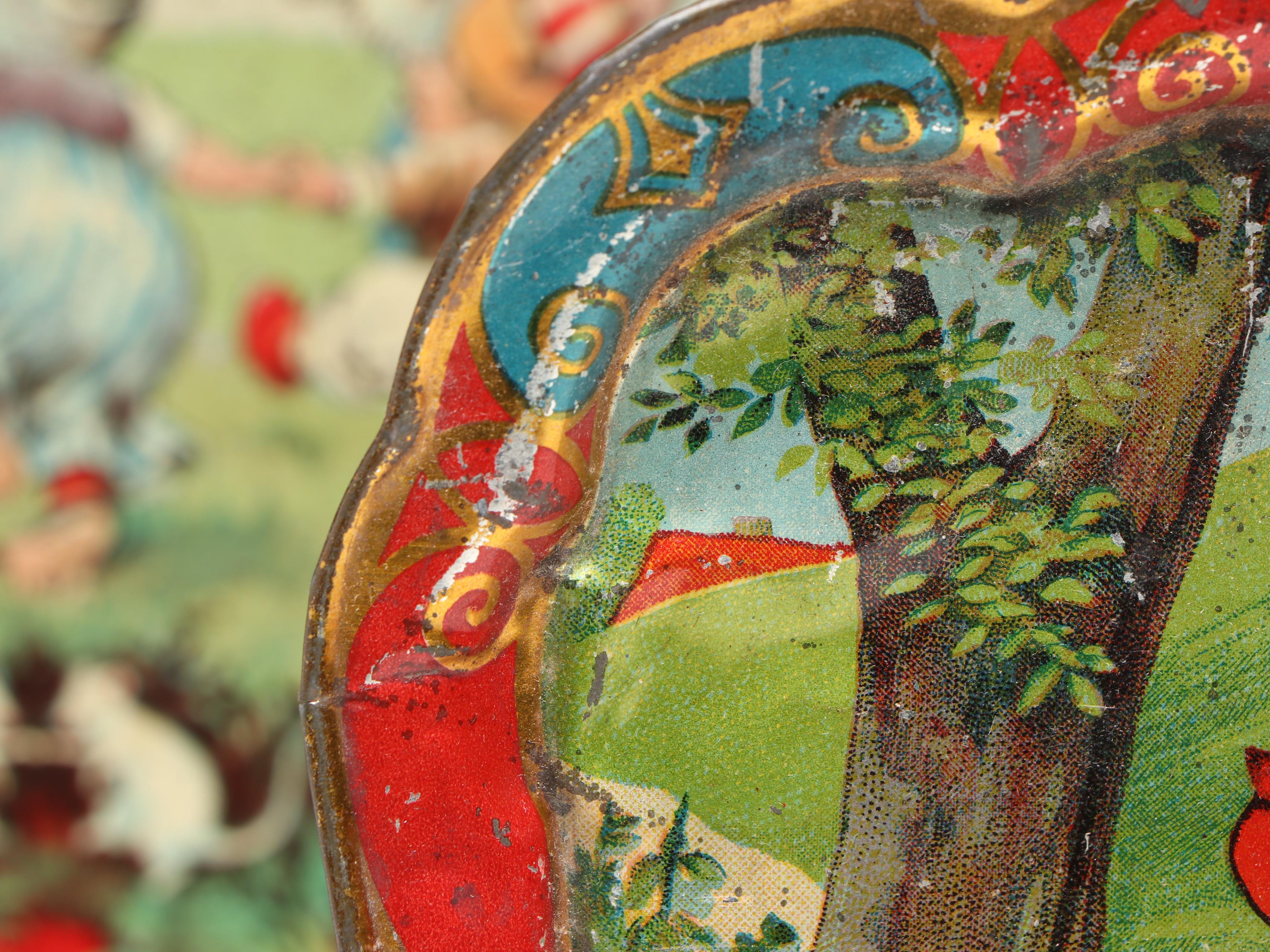 Vintage Amsco Sunbonnet Girls and Other Tin Litho Children's Trays