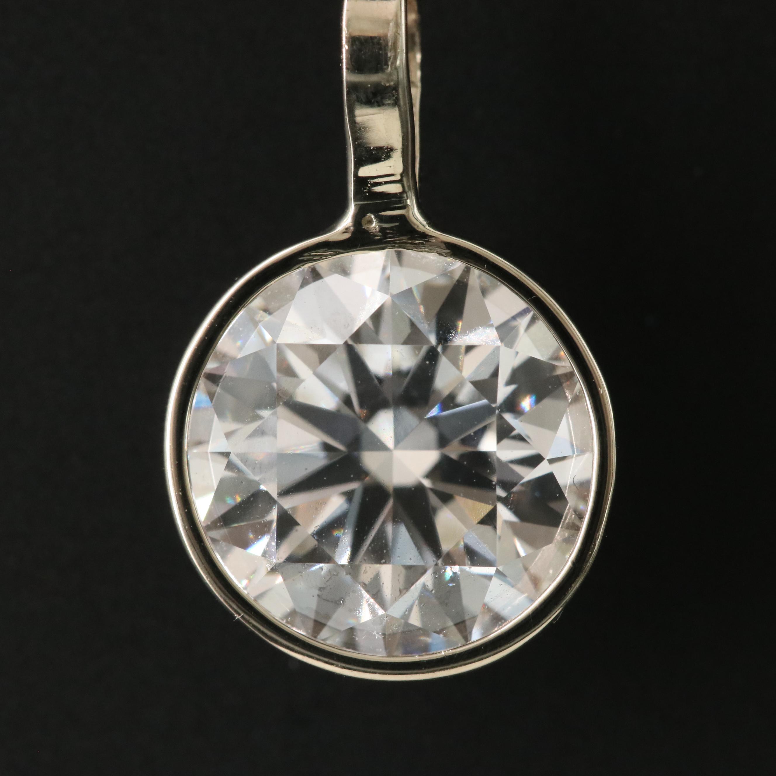 14K 3.09 CT Lab Grown Diamond Pendant with IGI Report