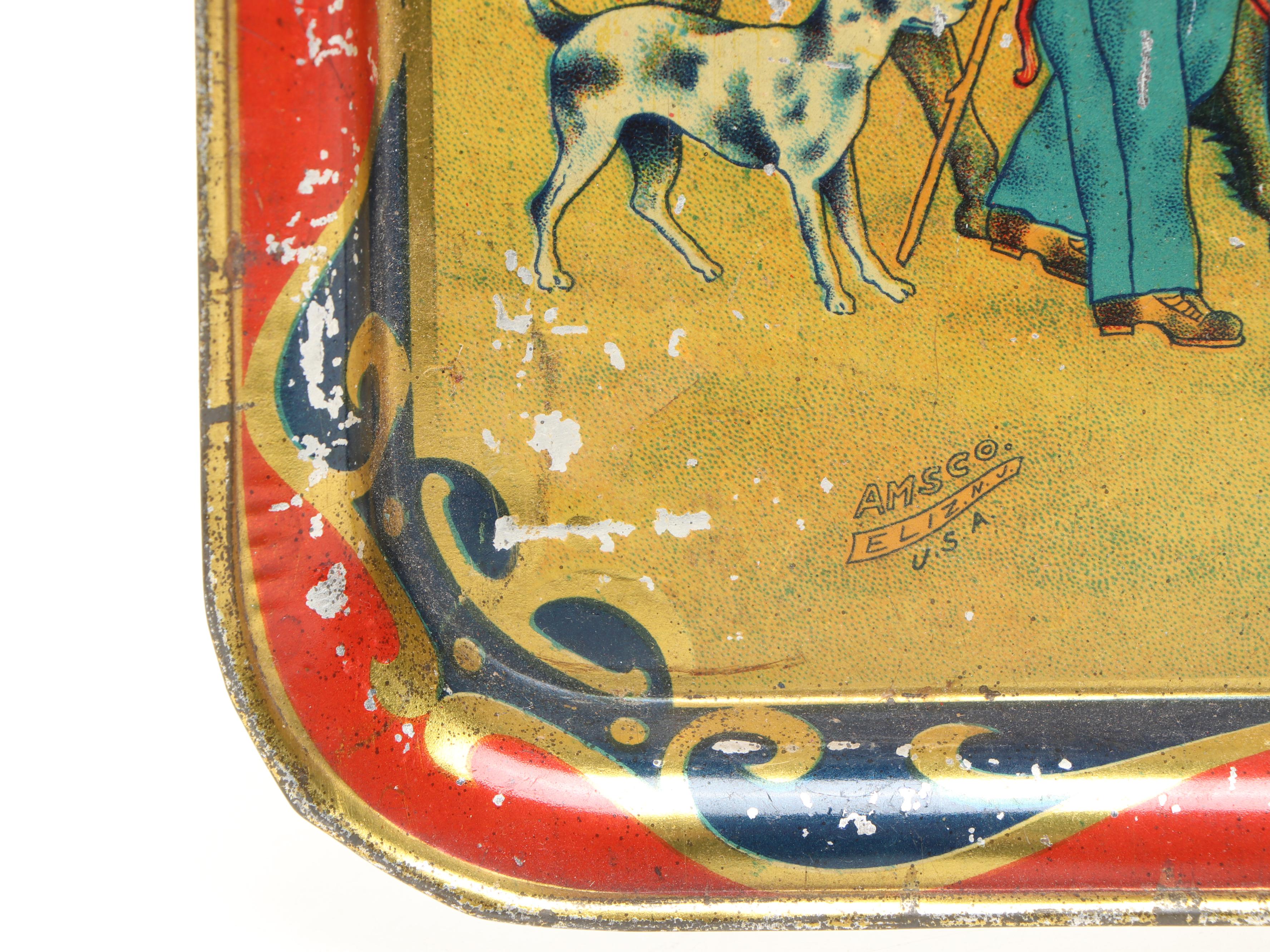 Vintage Amsco Sunbonnet Girls and Other Tin Litho Children's Trays