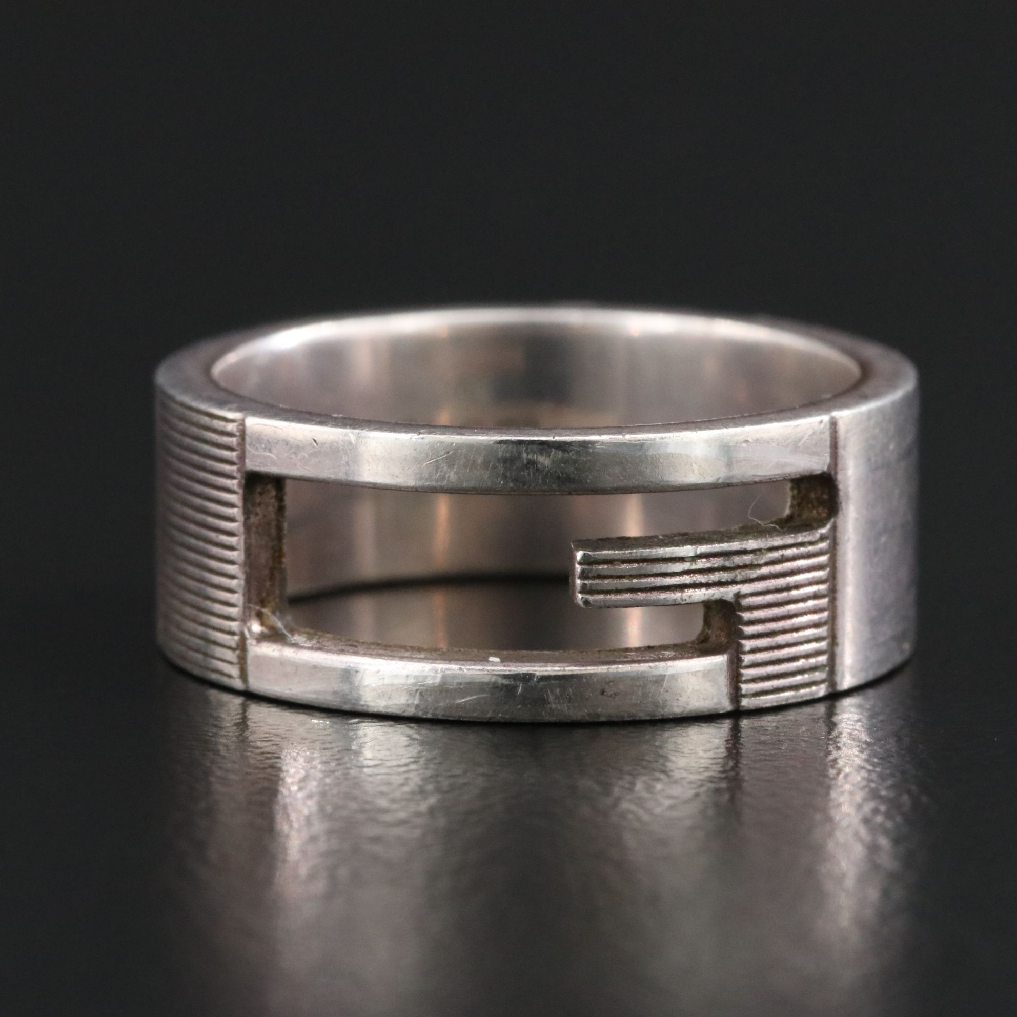 Gucci Sterling G Cutout Ring