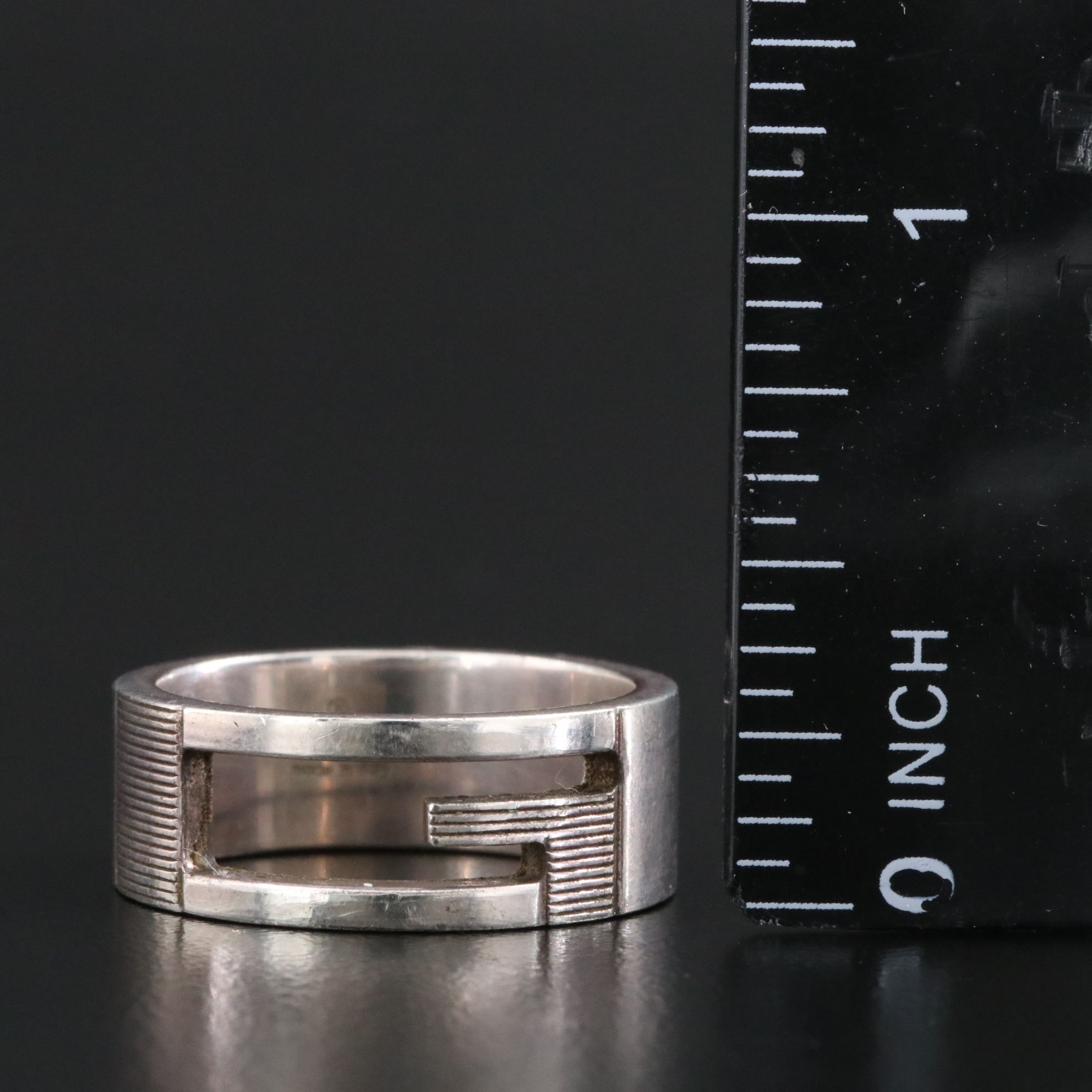Gucci Sterling G Cutout Ring