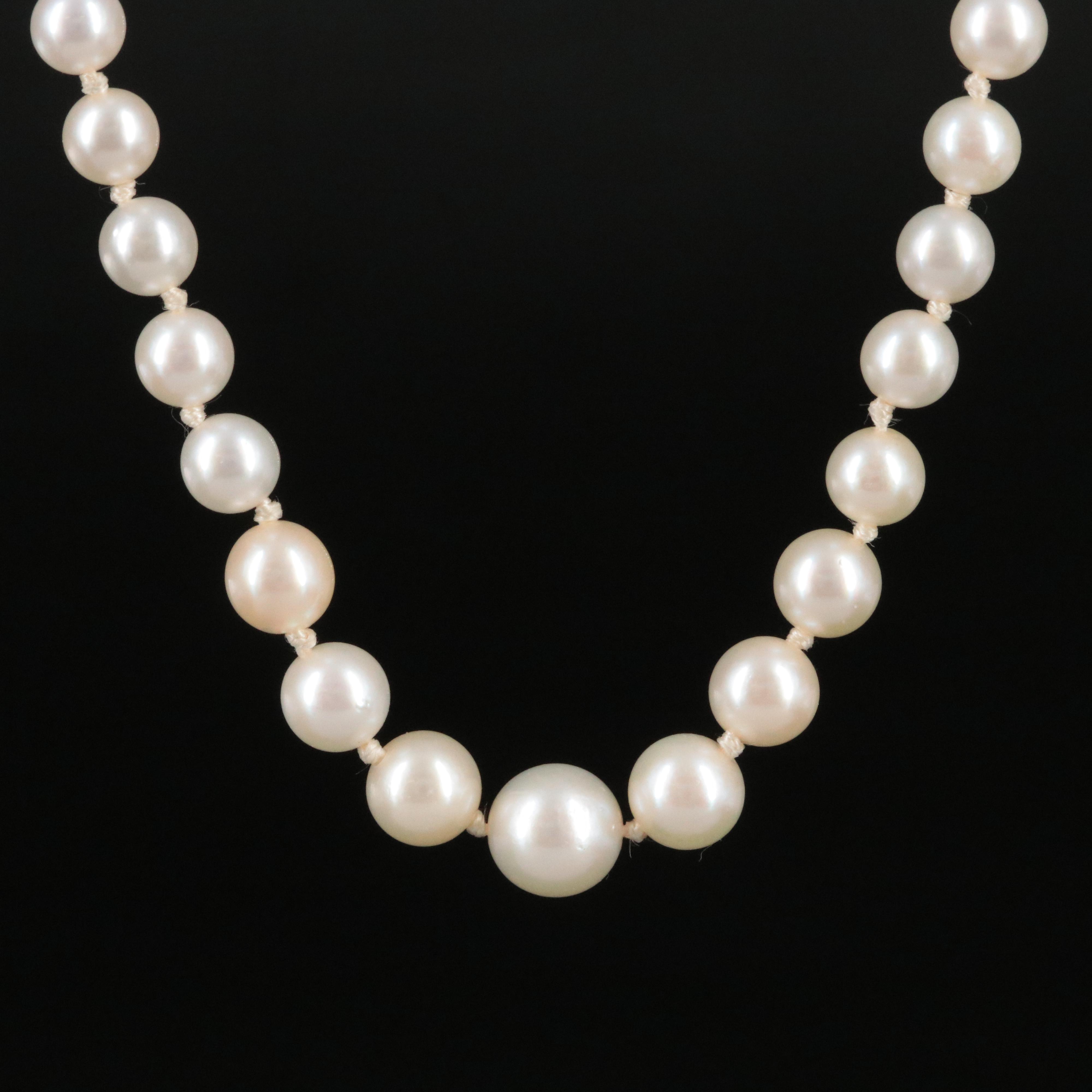 14K Graduated Pearl Necklace