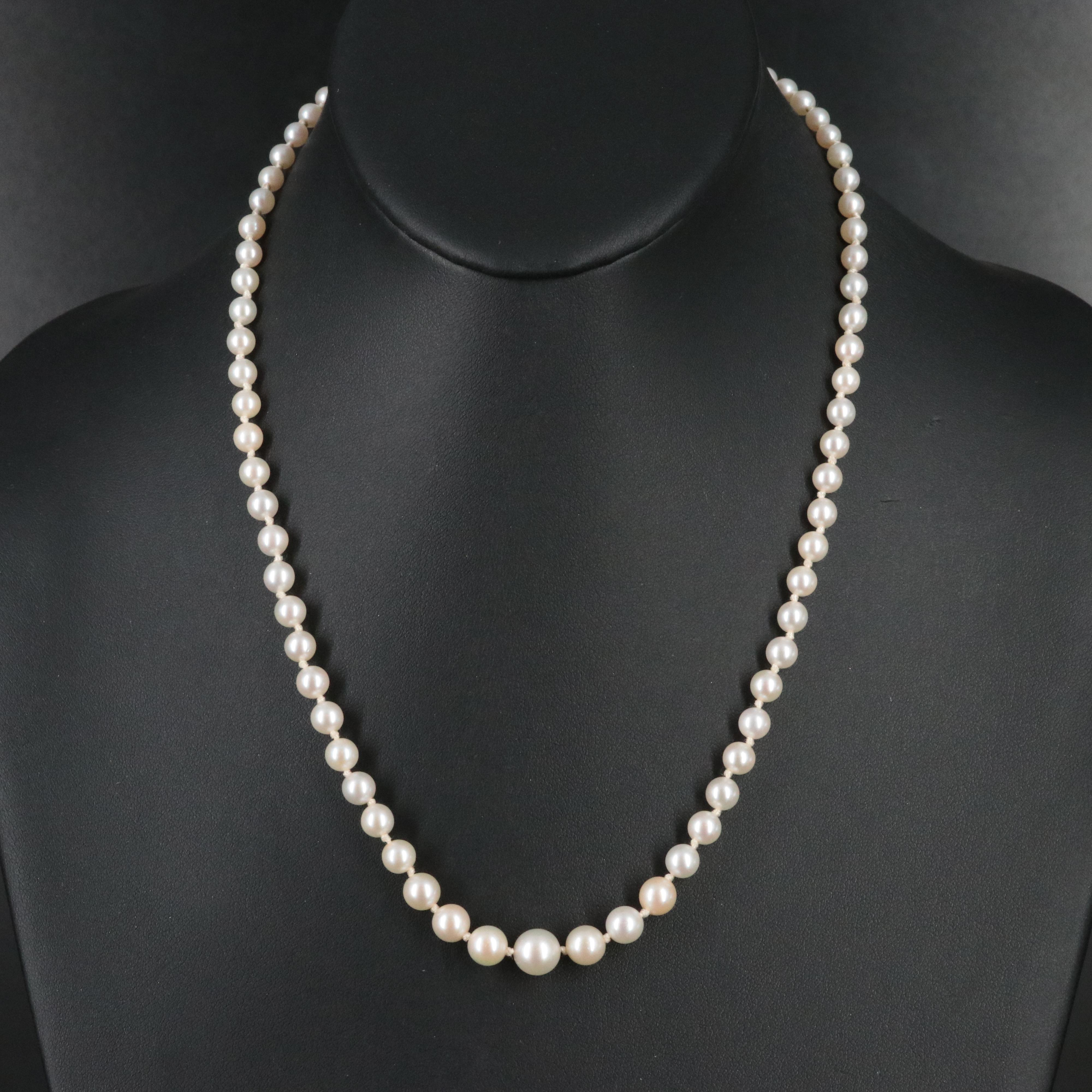 14K Graduated Pearl Necklace
