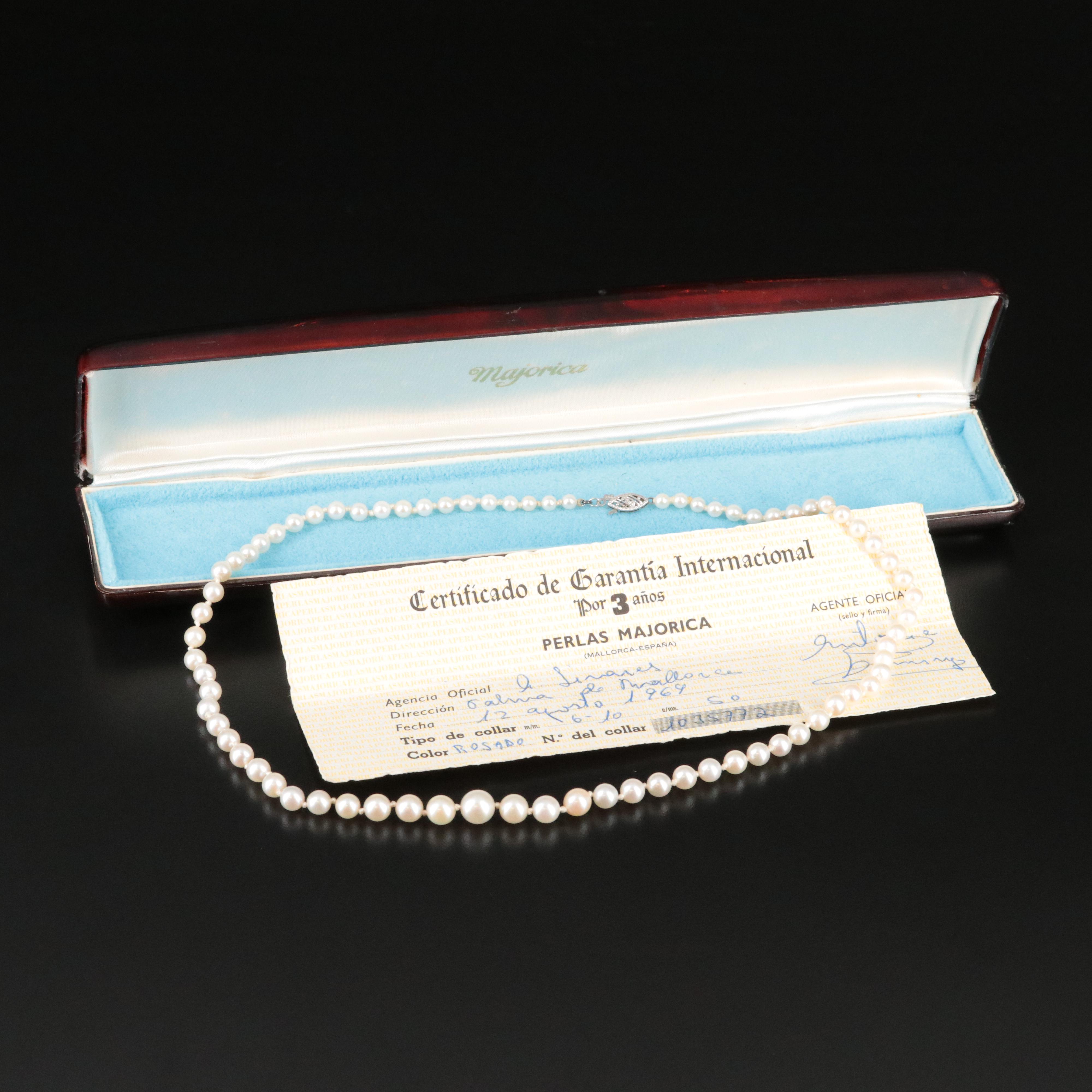 14K Graduated Pearl Necklace